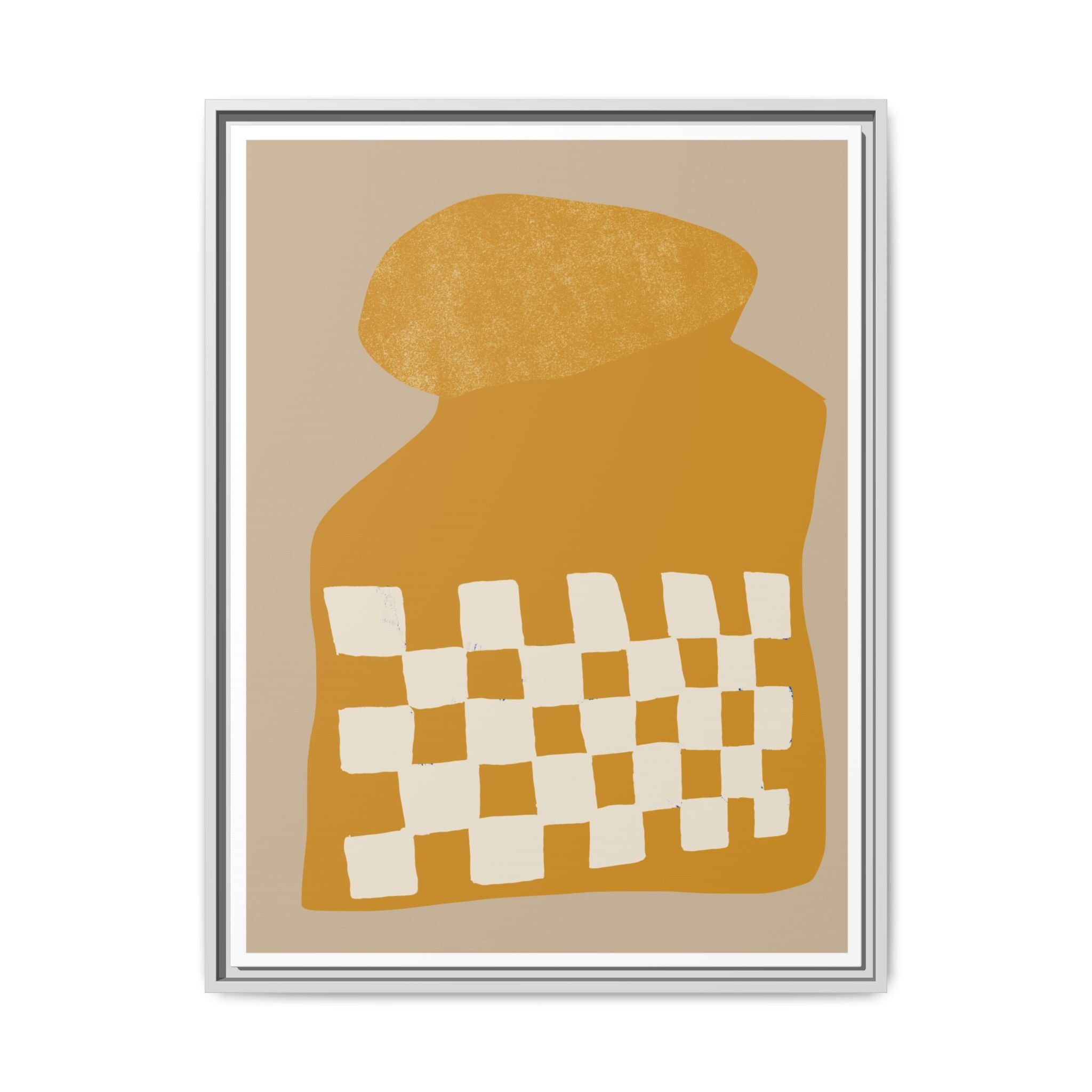 Golden Mosaic Bloom - Framed