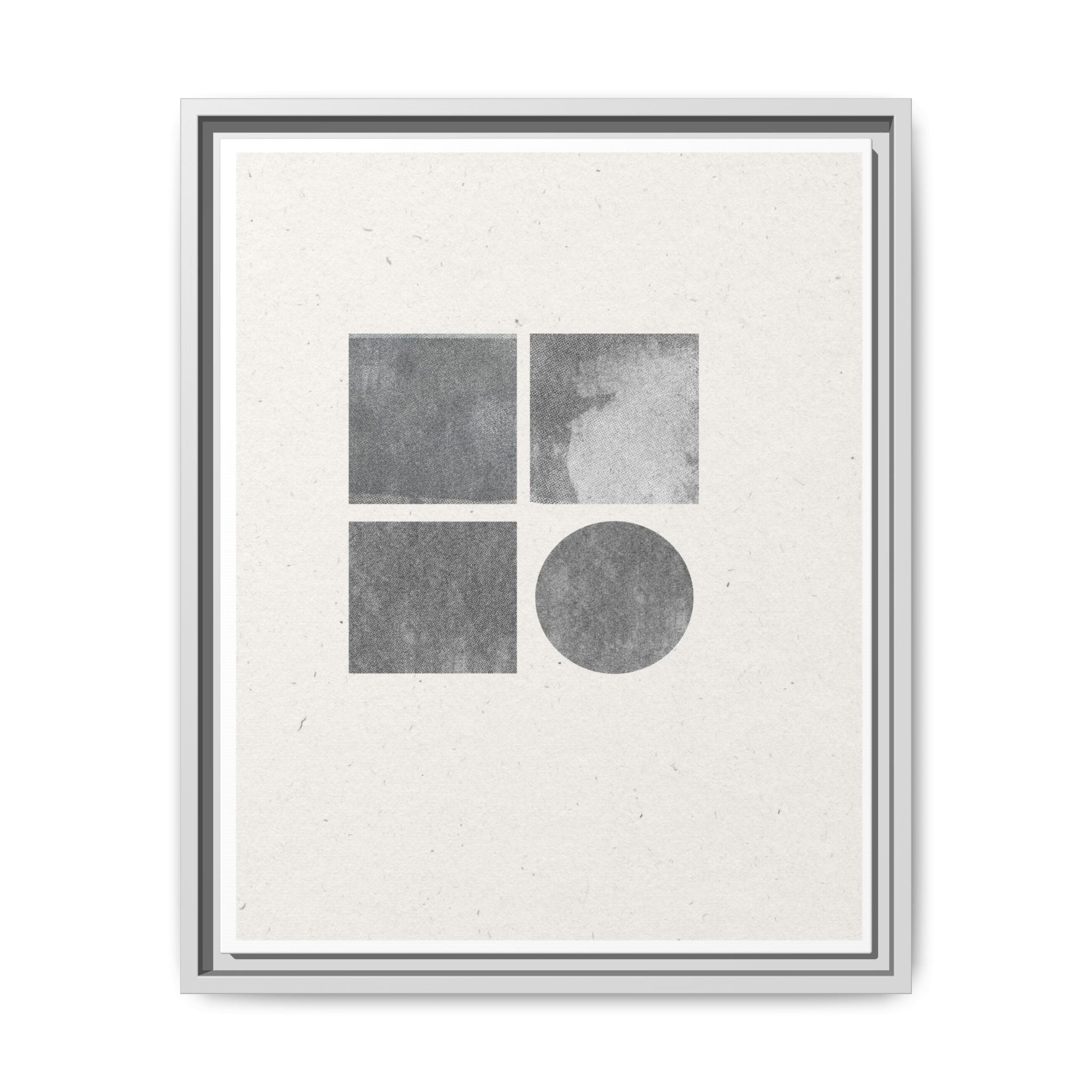 Muted Geometry Quartet - Framed