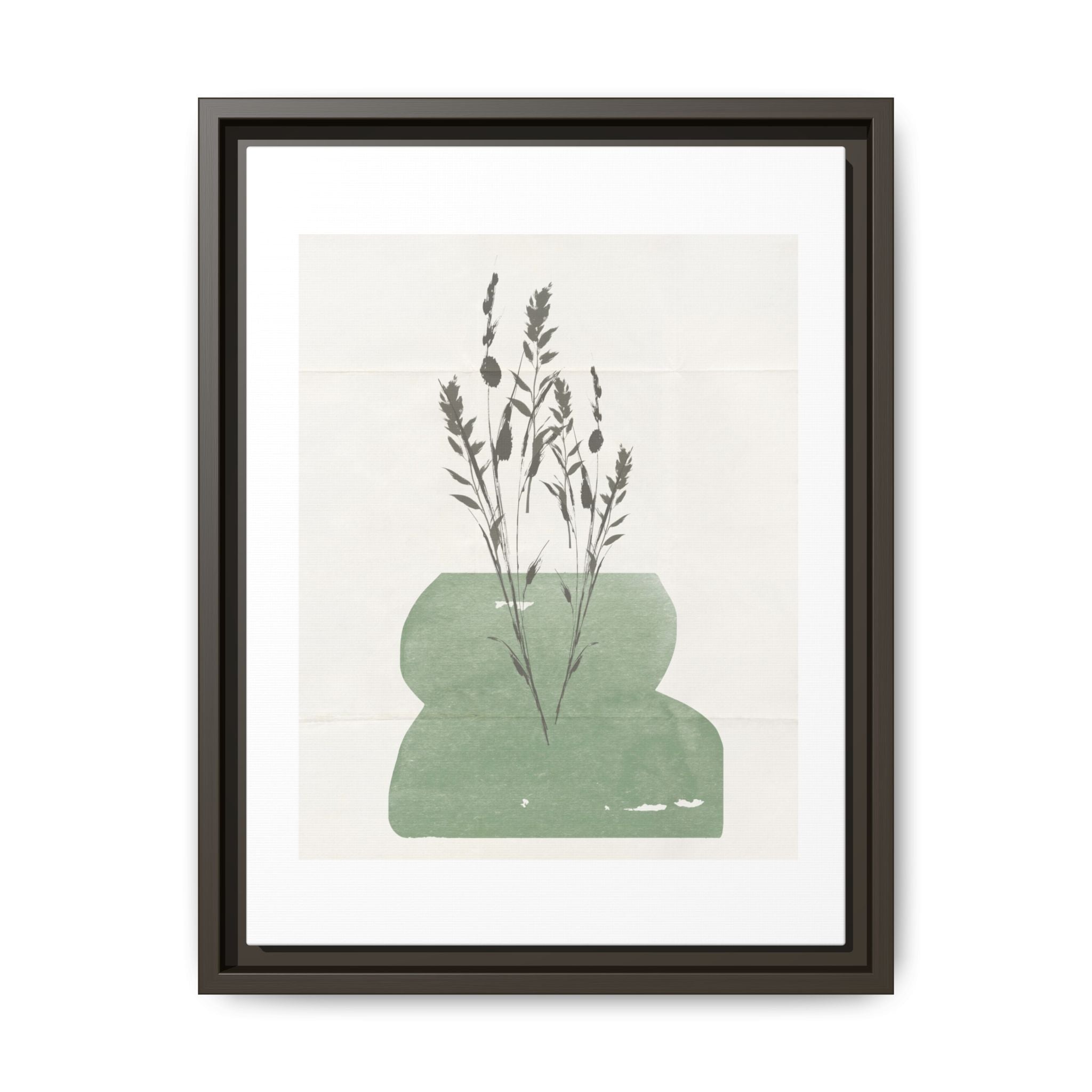 Sage Meadow Silhouette - Framed