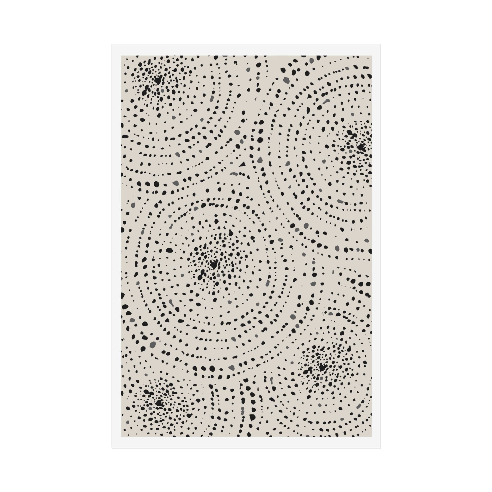 Celestial Pebble Drift Patterns - Poster