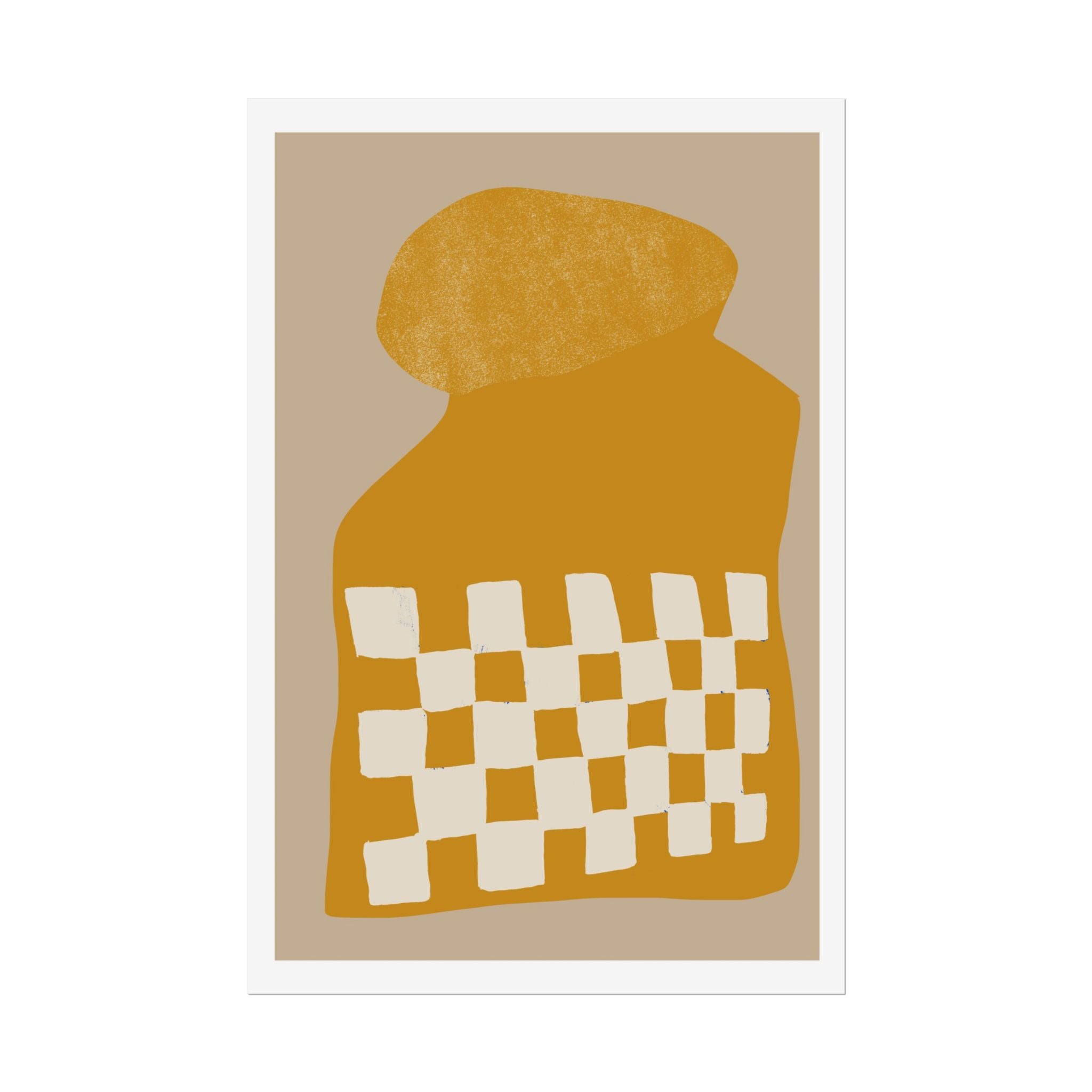 Golden Mosaic Bloom - Poster