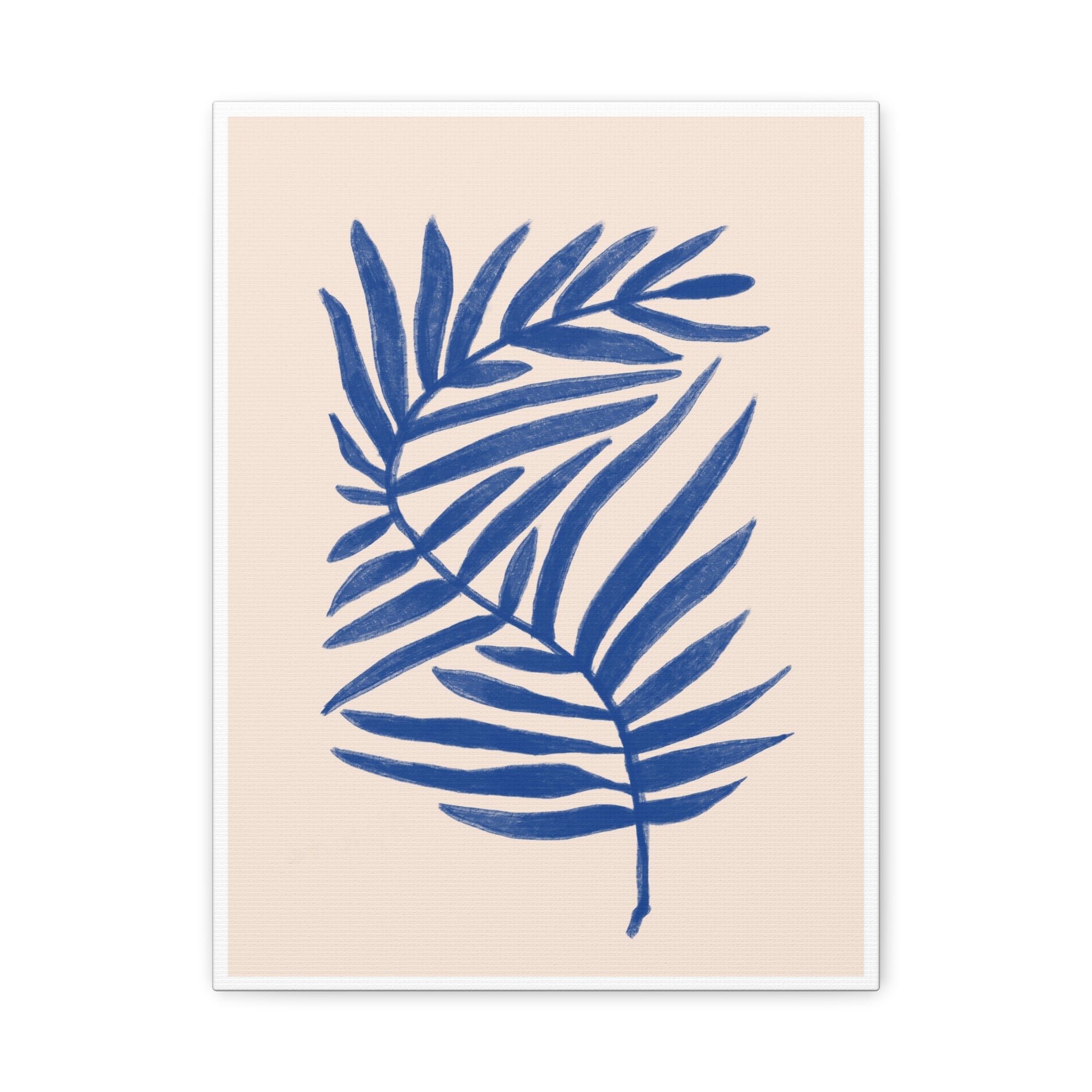 Sapphire Frond Harmony - Canvas