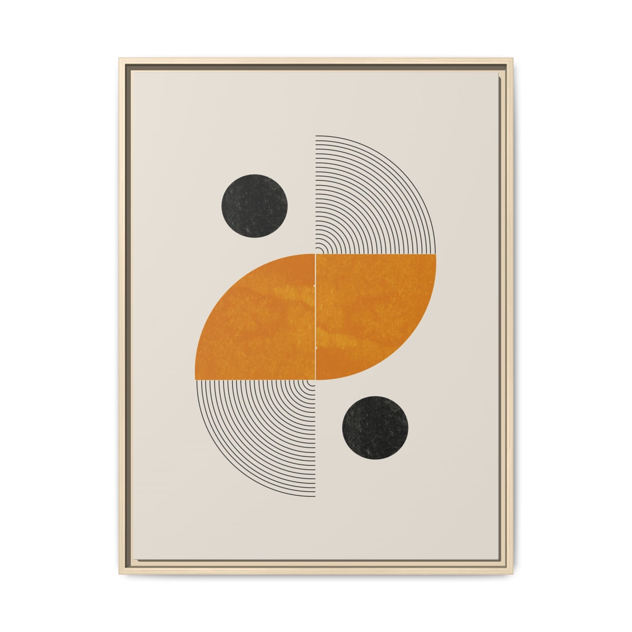 Amber Orbit Balance - Framed