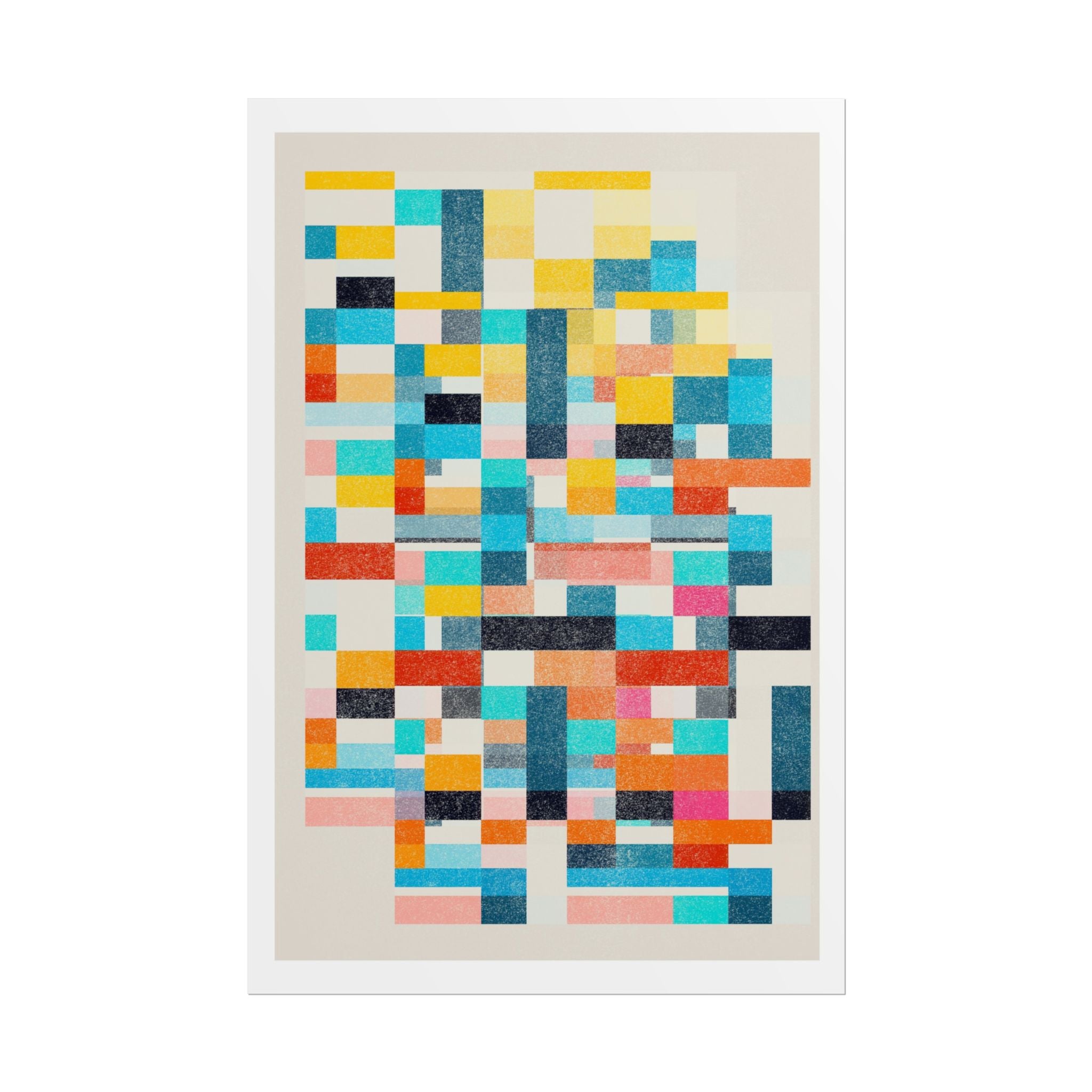 Chromatic Grid Reverie - Poster