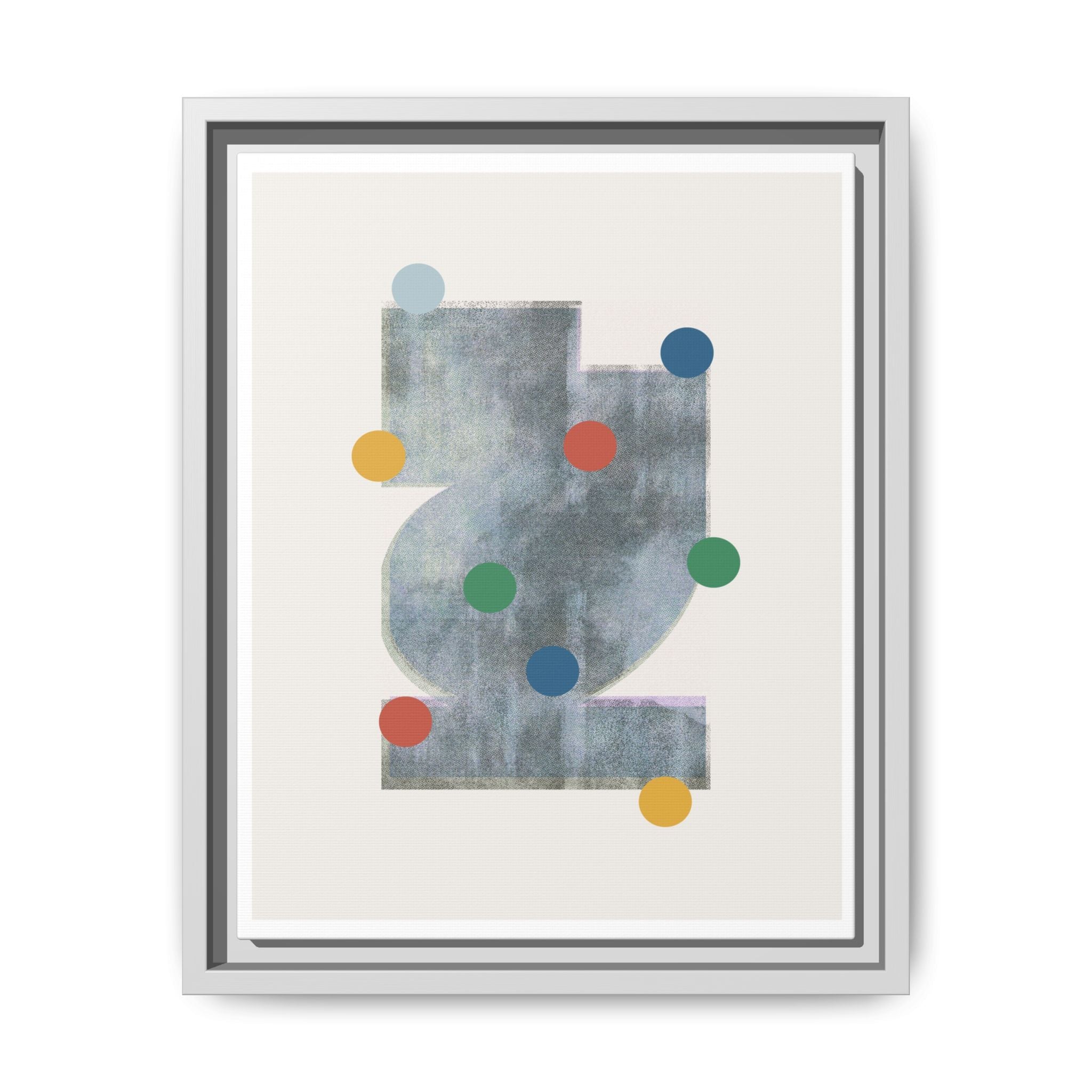 Muted Geometry Reverie - Framed