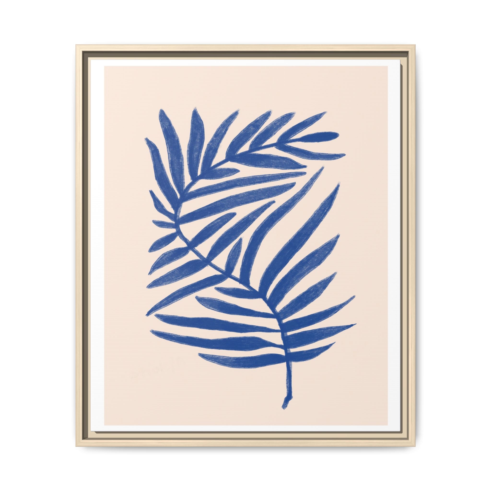 Sapphire Frond Harmony - Framed
