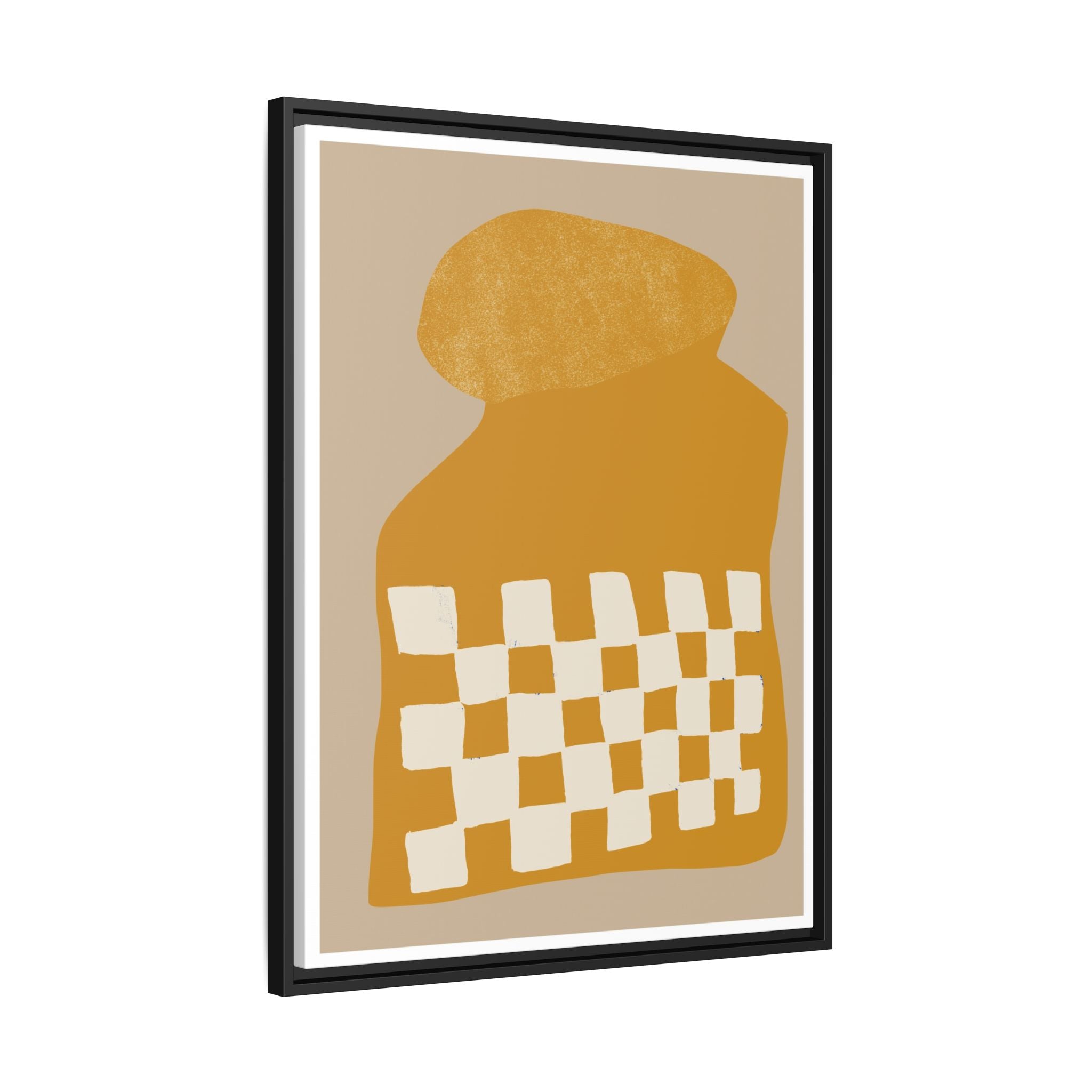 Golden Mosaic Bloom - Framed