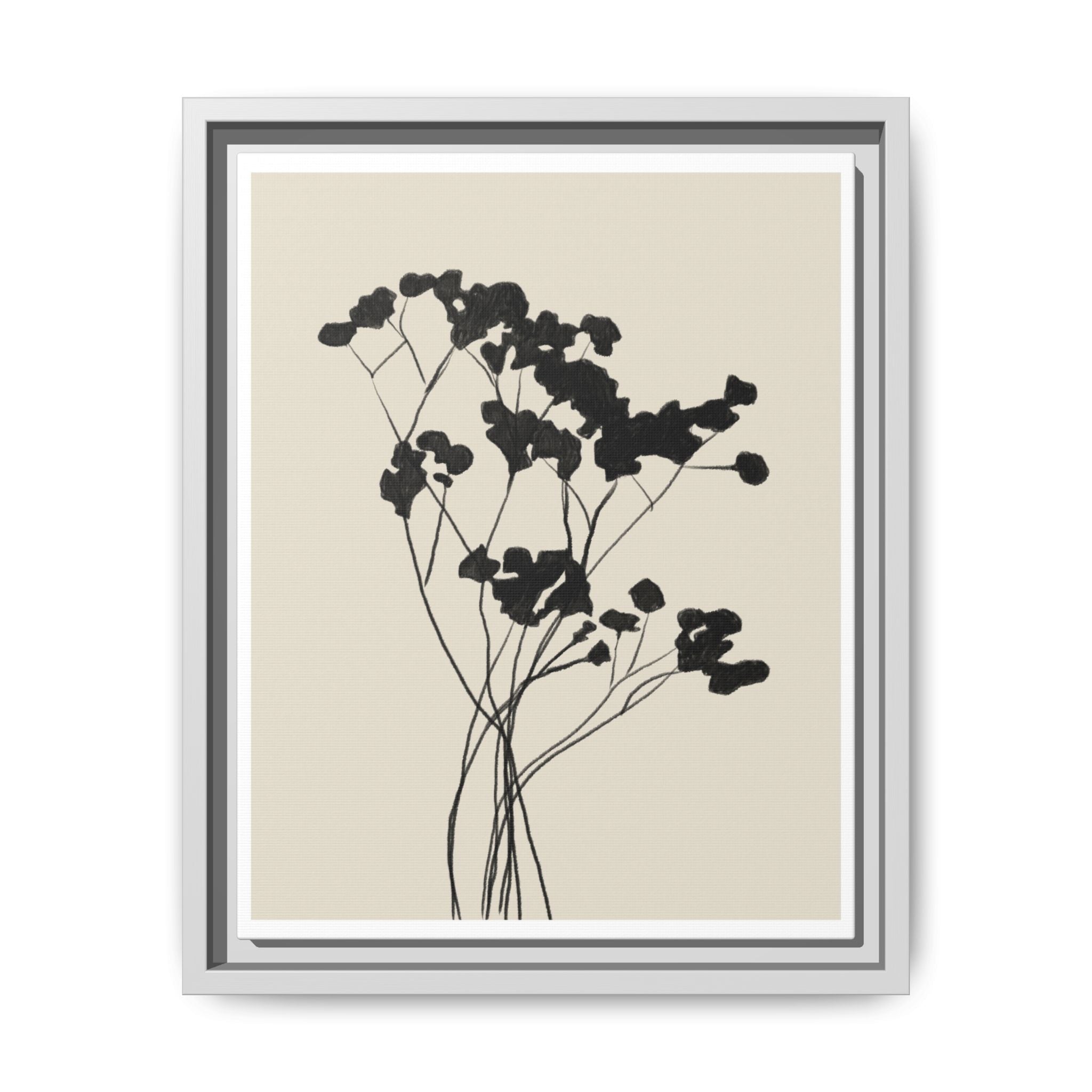 Velvet Bloom Silhouettes - Framed