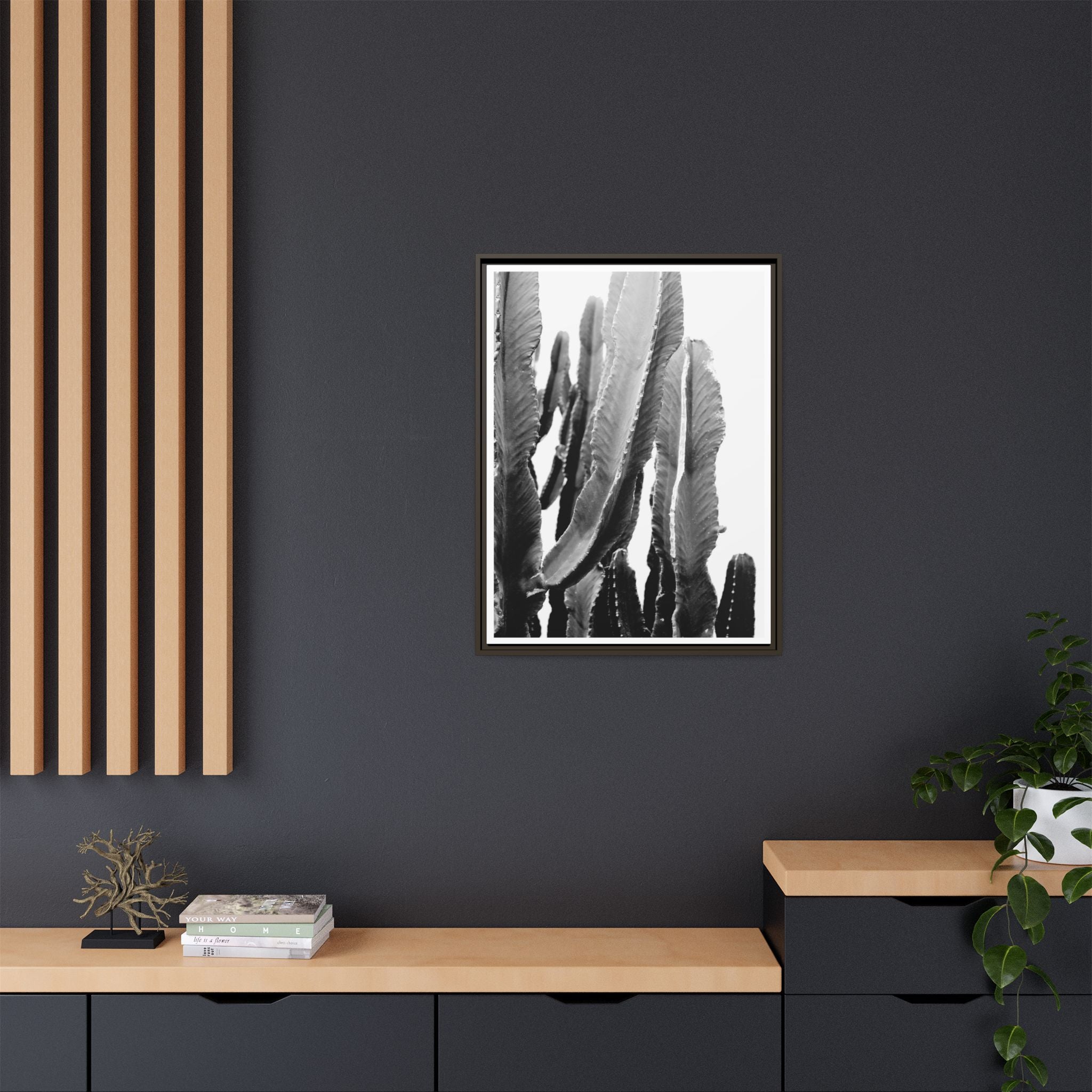 Monochrome Desert Veins - Framed