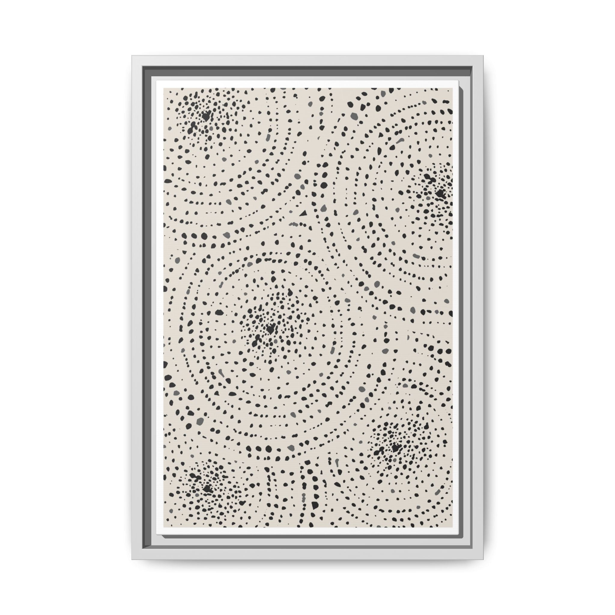 Celestial Pebble Drift Patterns - Framed