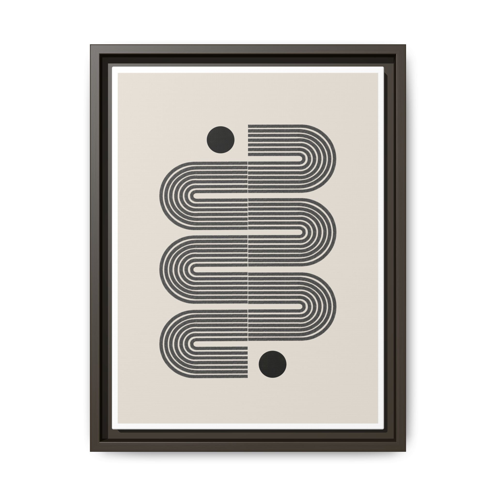 Midnight Circuit Flow - Framed