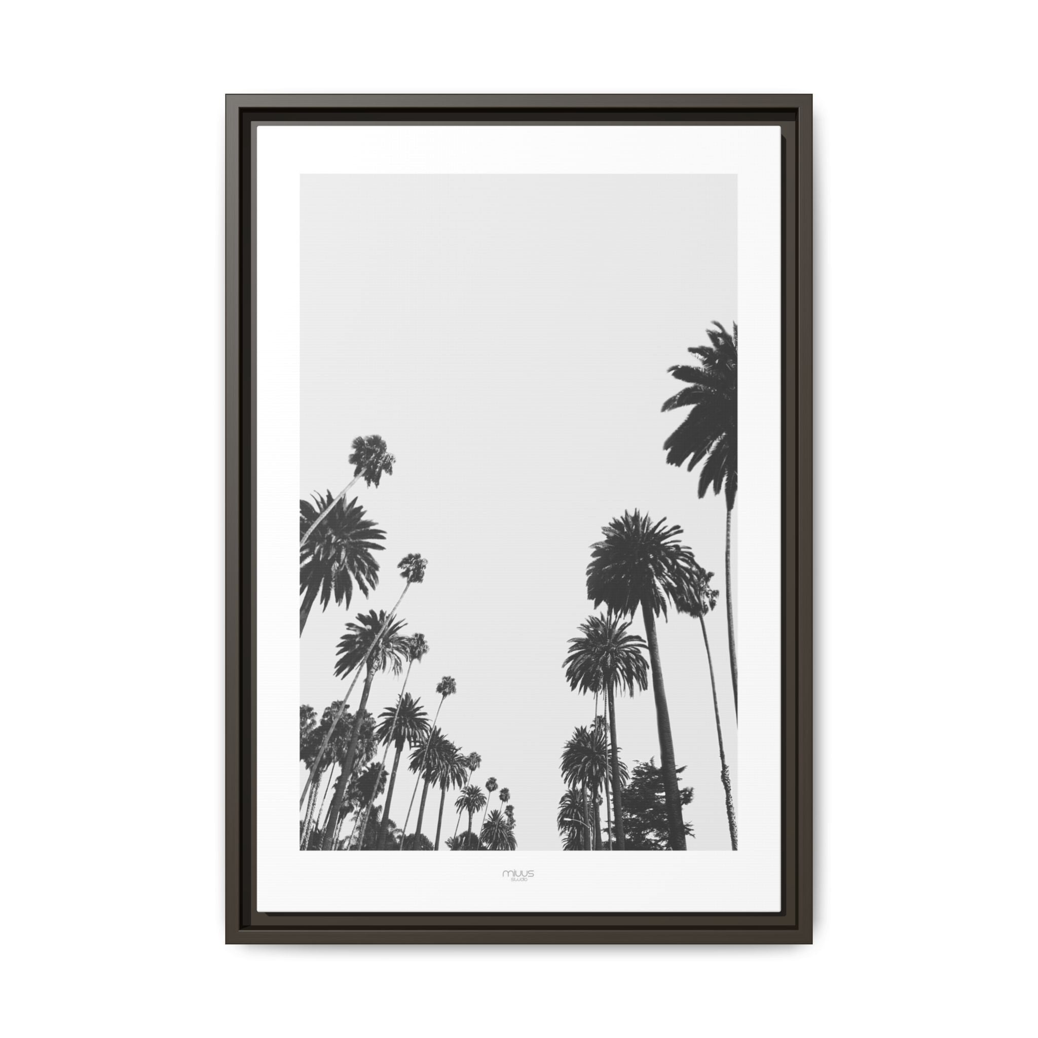 Midnight Palm Reverie - Framed