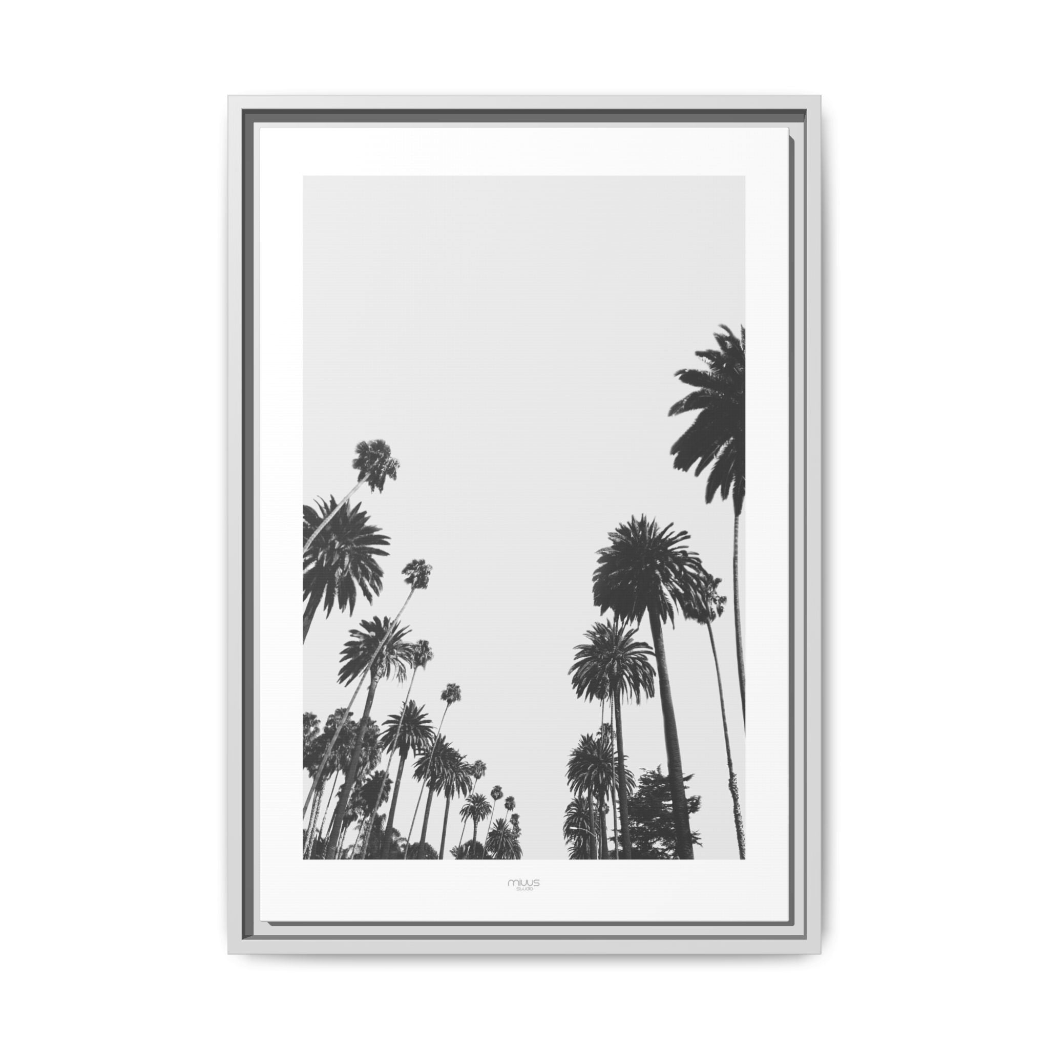 Midnight Palm Reverie - Framed