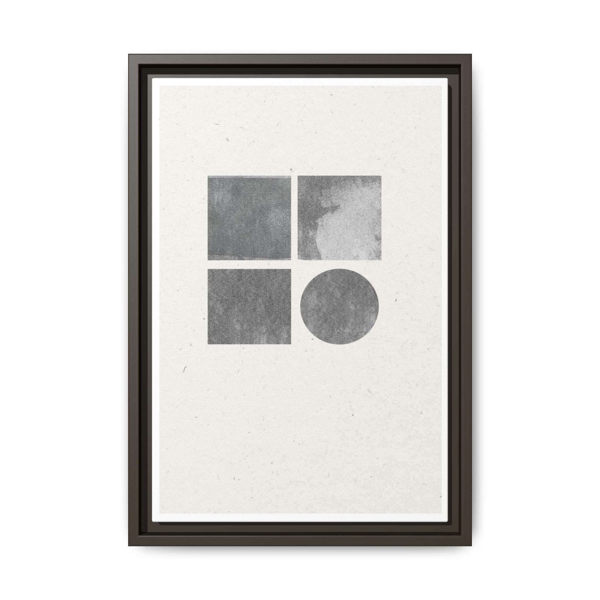 Muted Geometry Quartet - Framed