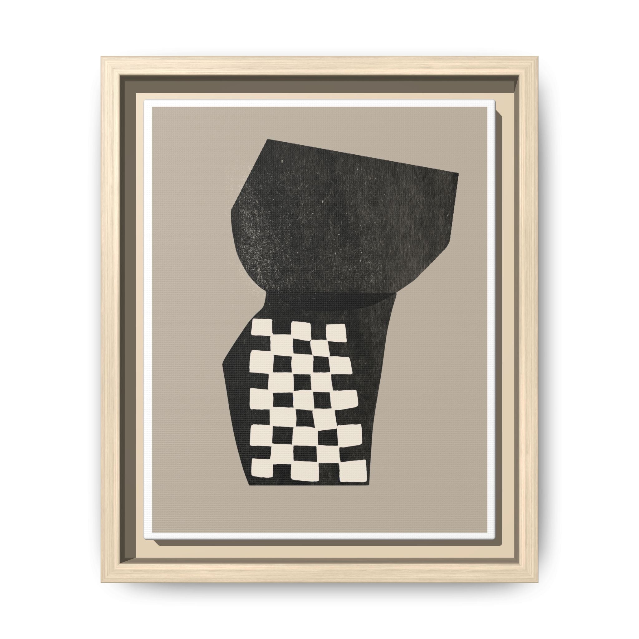 Noir Mosaic Form Balance - Framed