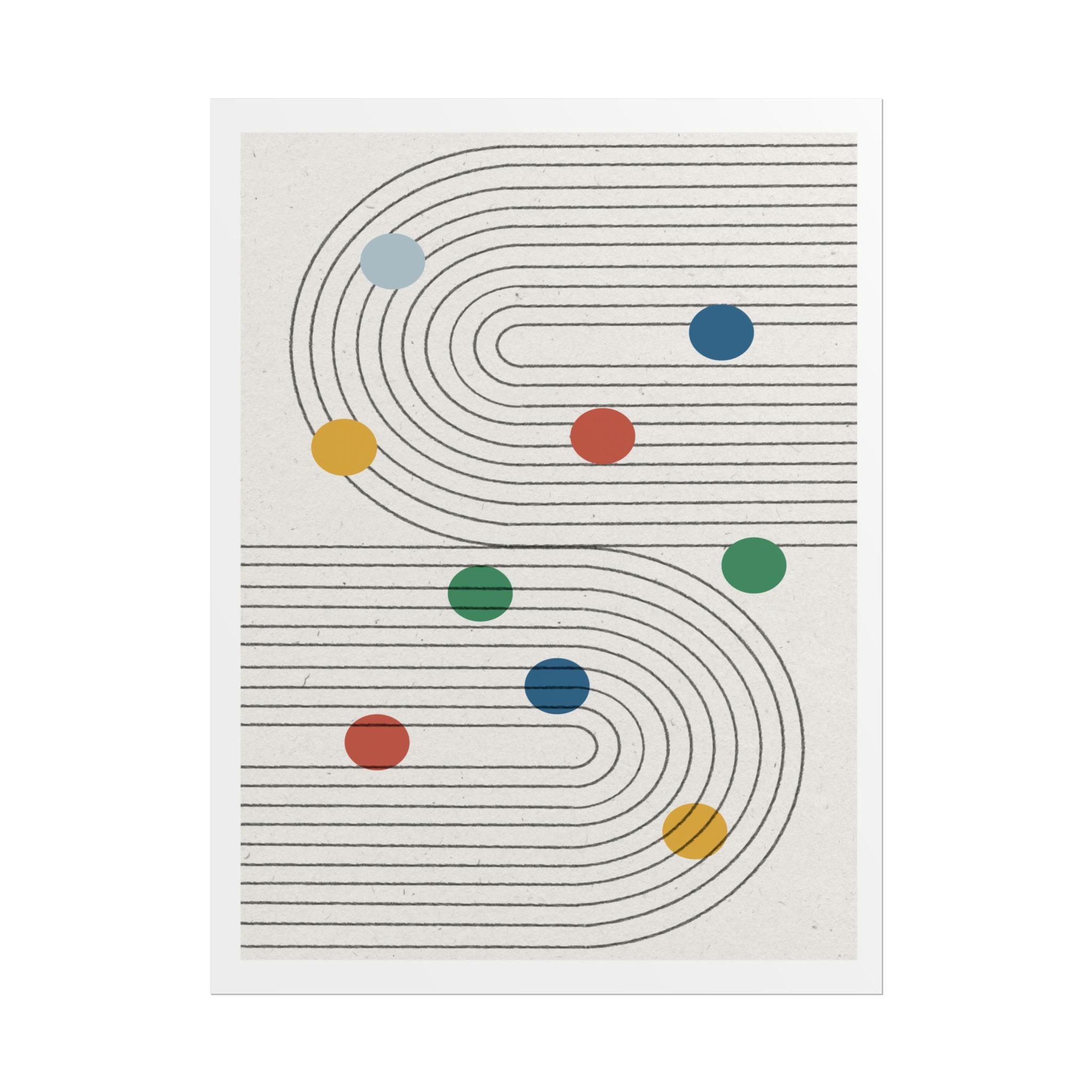 Retro Orbit Pathways - Poster