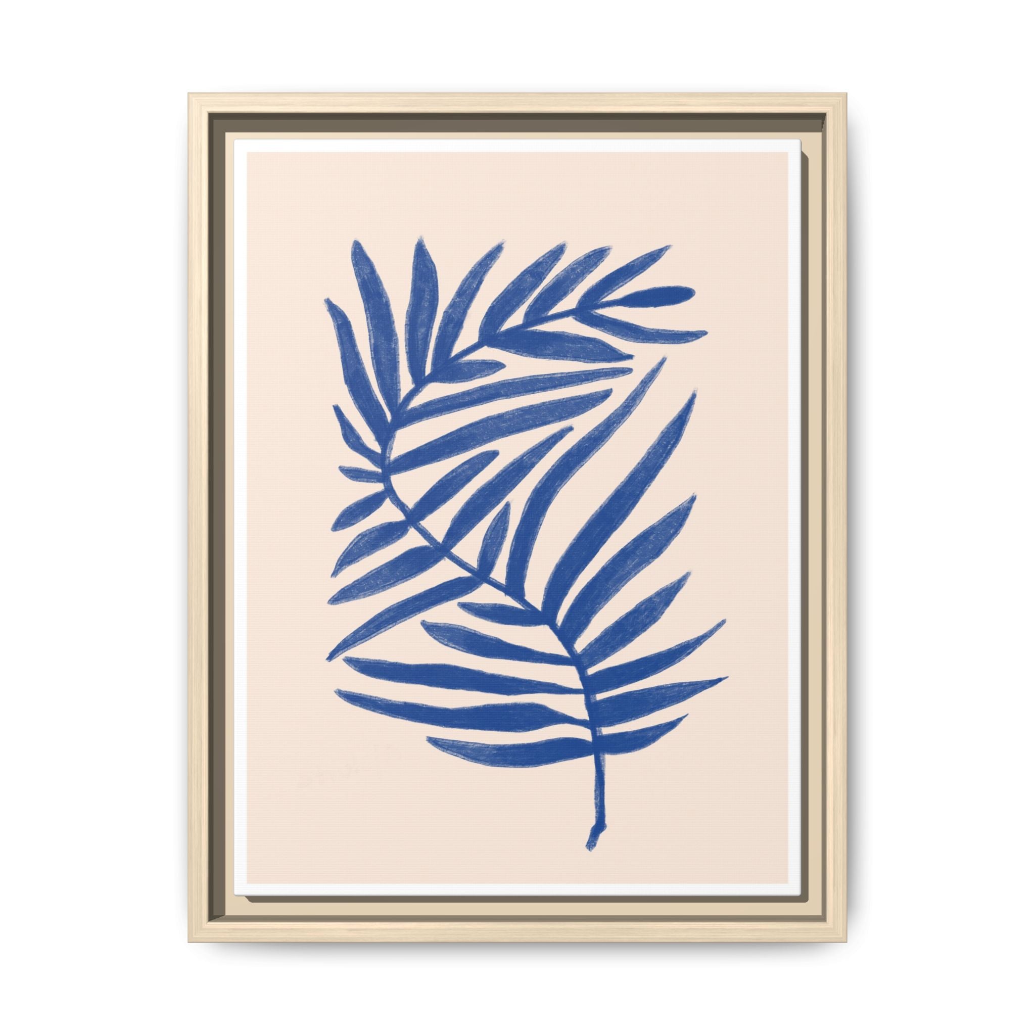 Sapphire Frond Harmony - Framed
