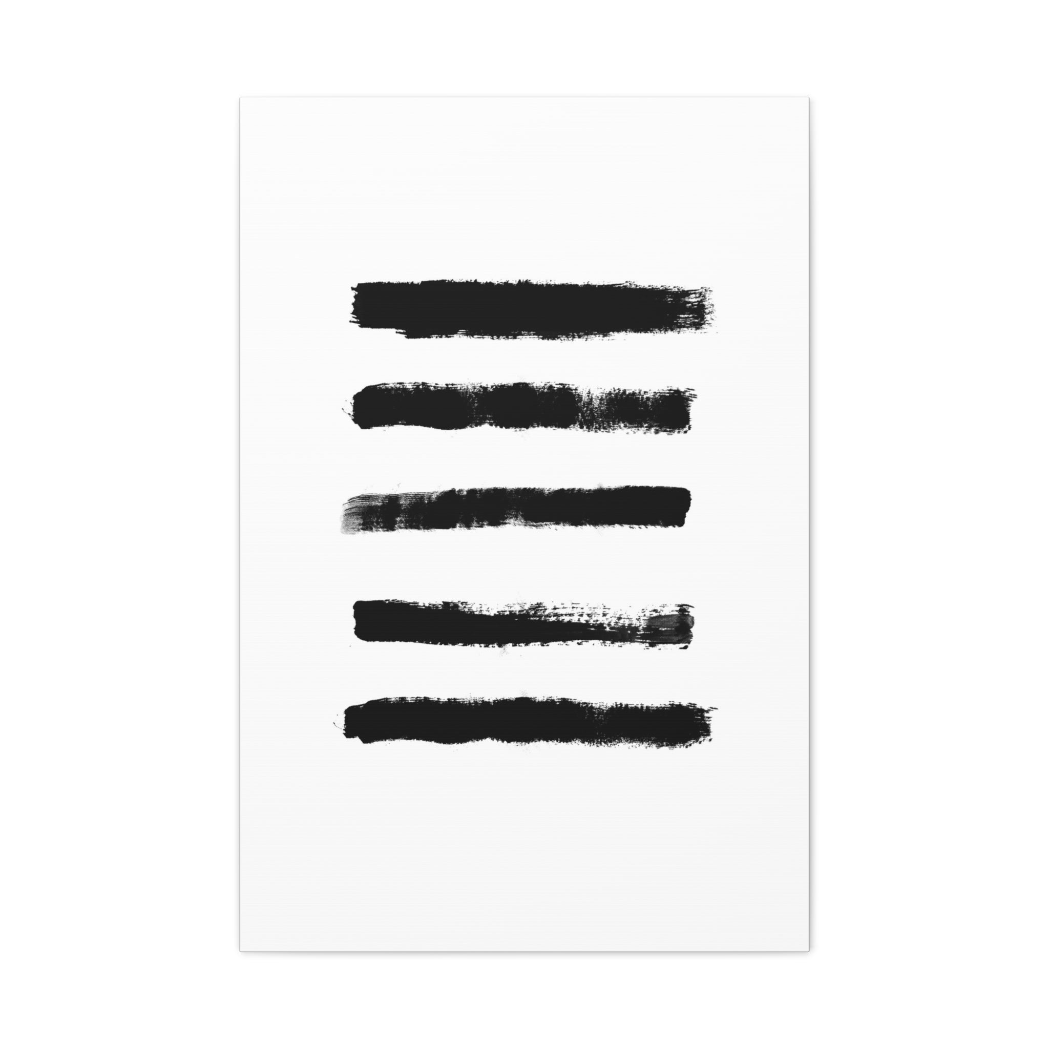 Obsidian Silence Strokes - Canvas