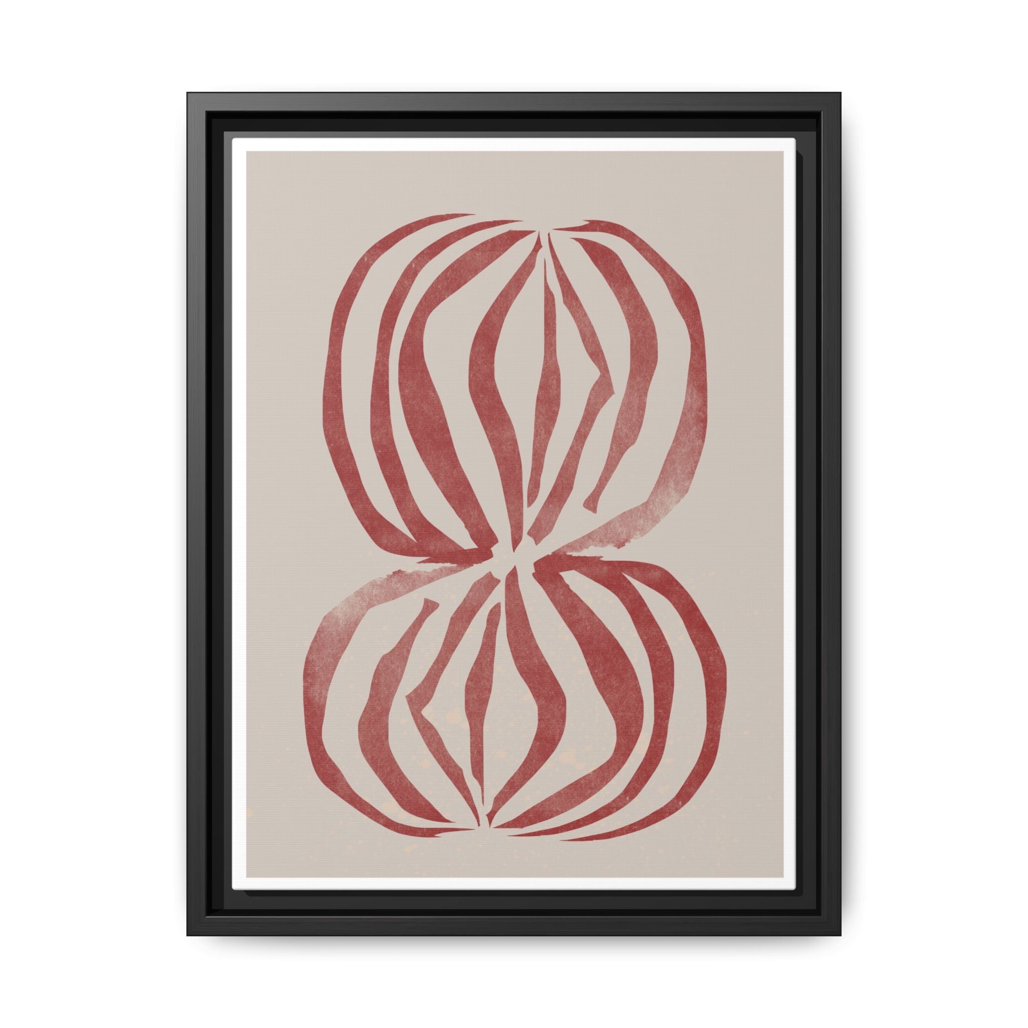 Crimson Petal Echoes - Framed