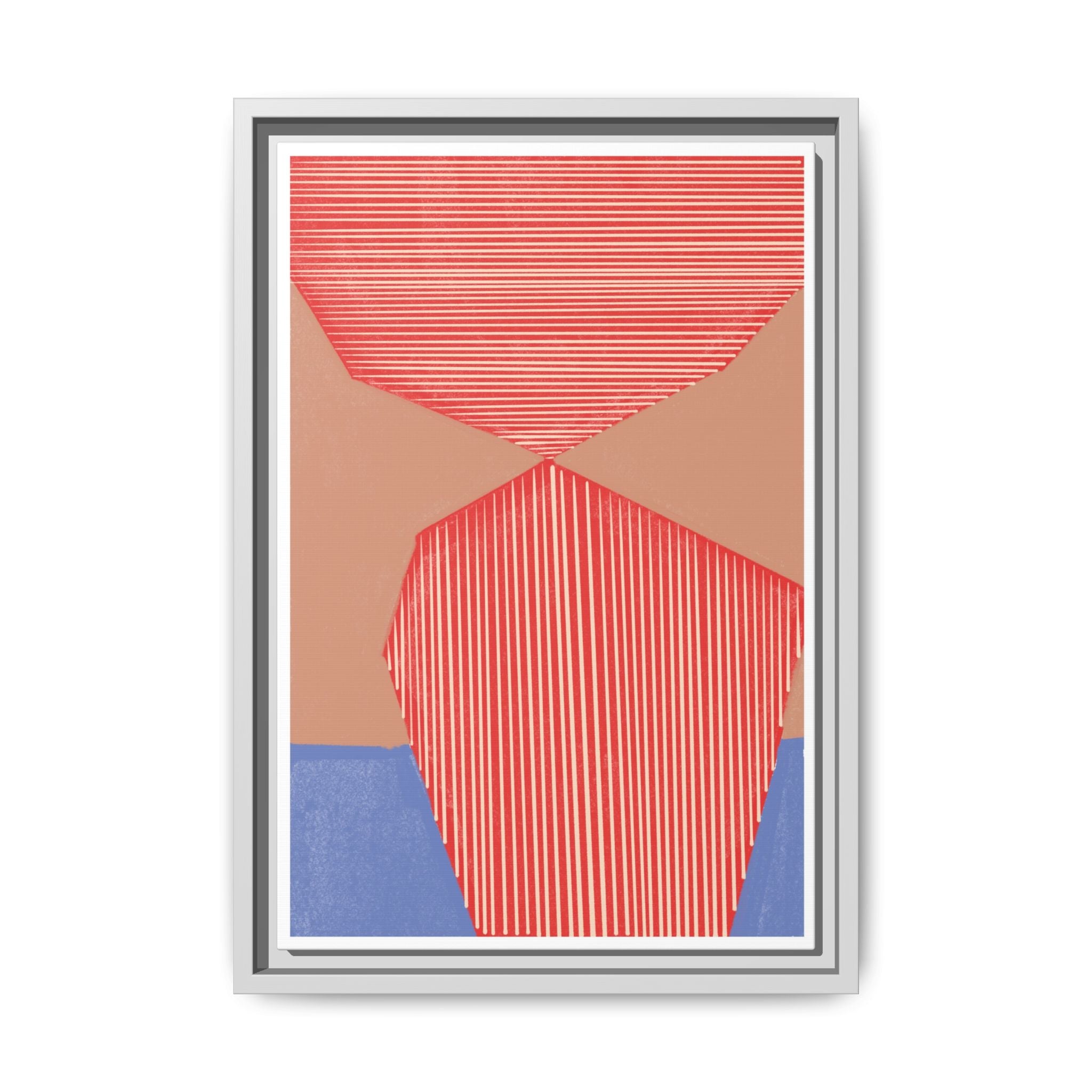 Crimson Axis Drift - Framed