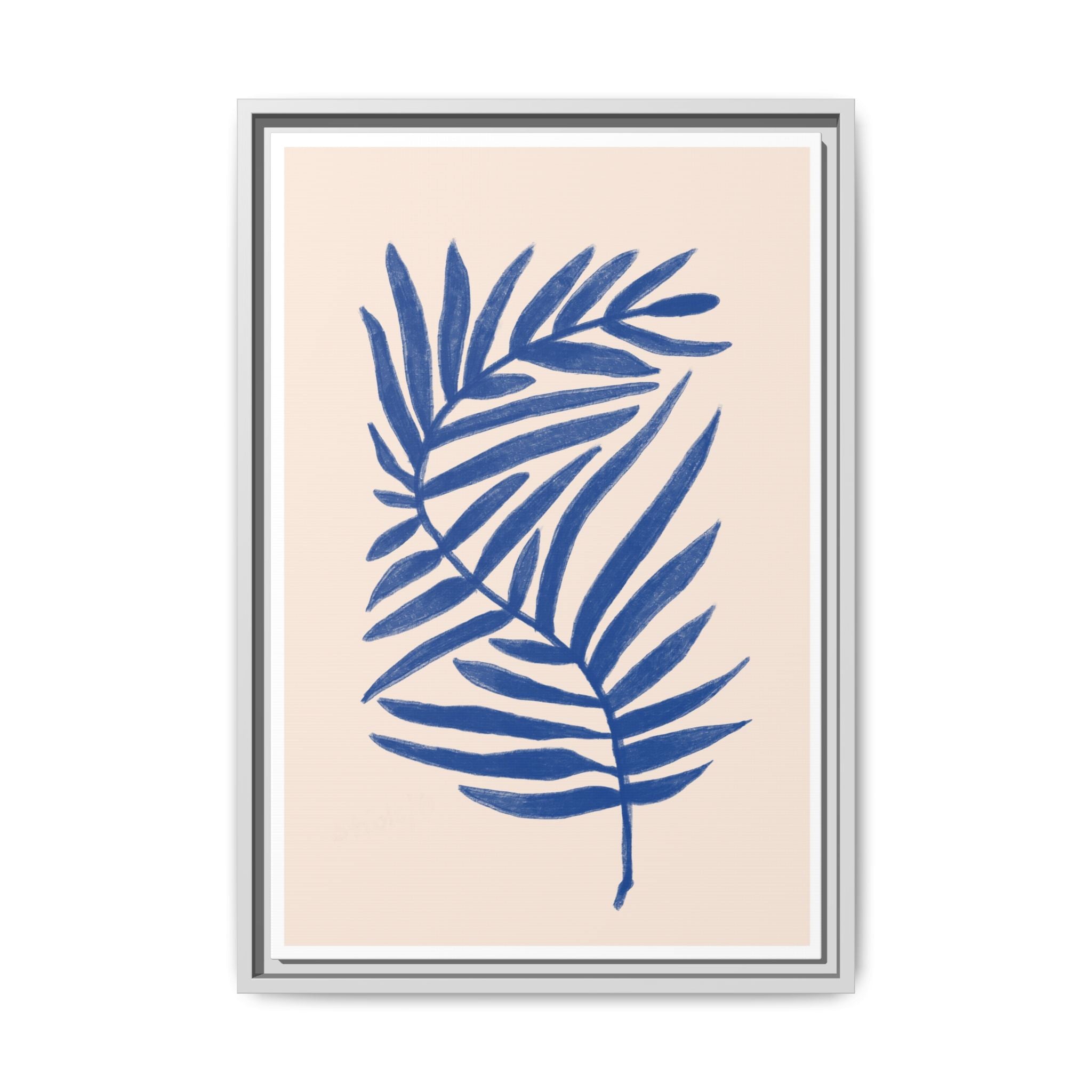 Sapphire Frond Harmony - Framed