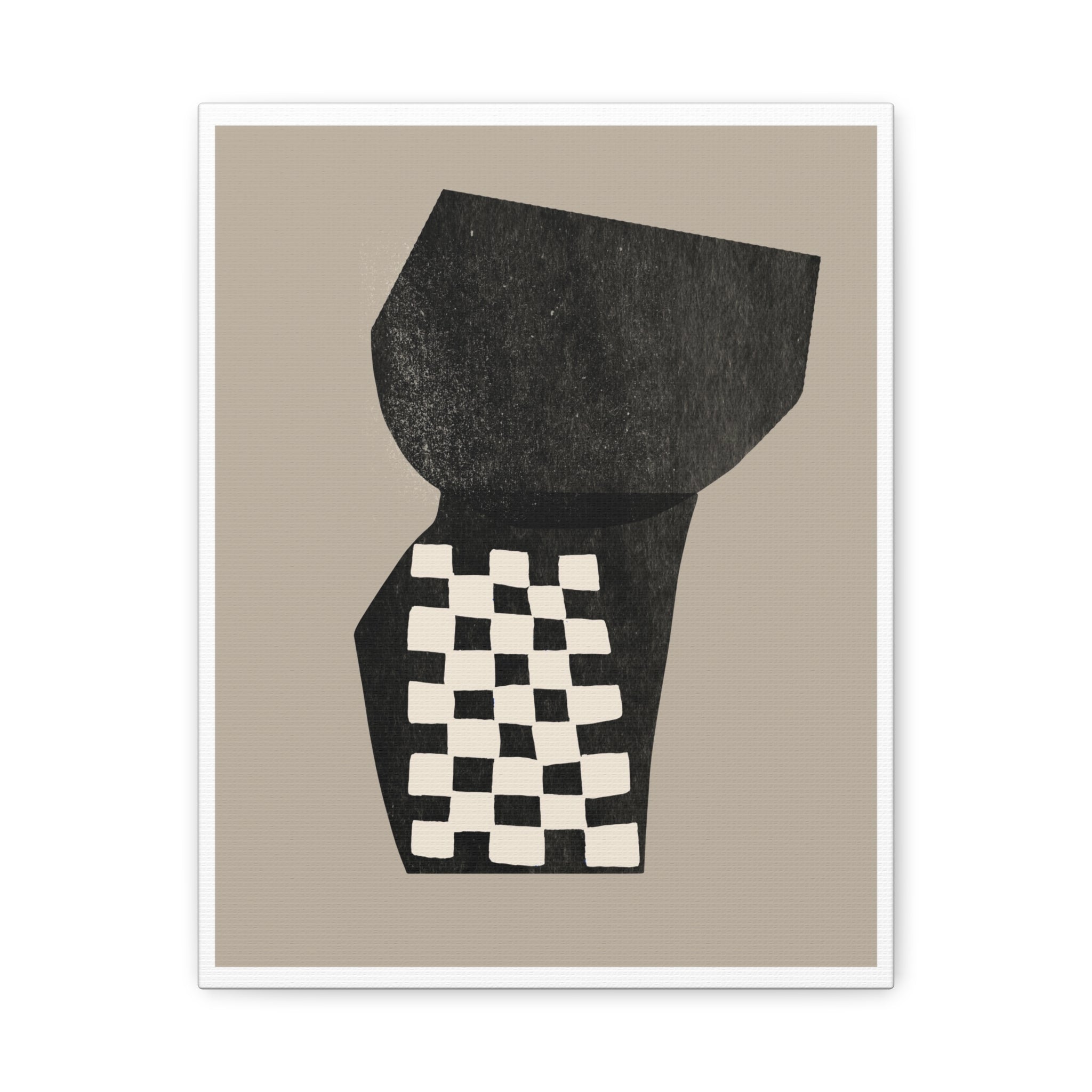Noir Mosaic Form Balance - Canvas