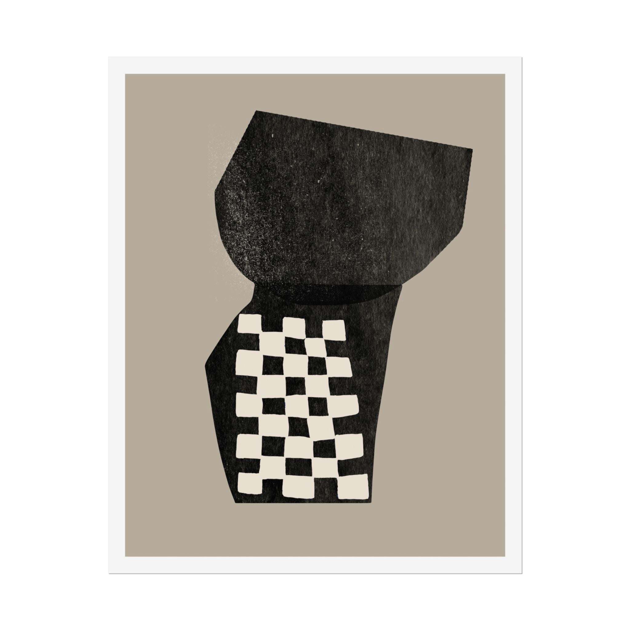 Noir Mosaic Form Balance - Poster