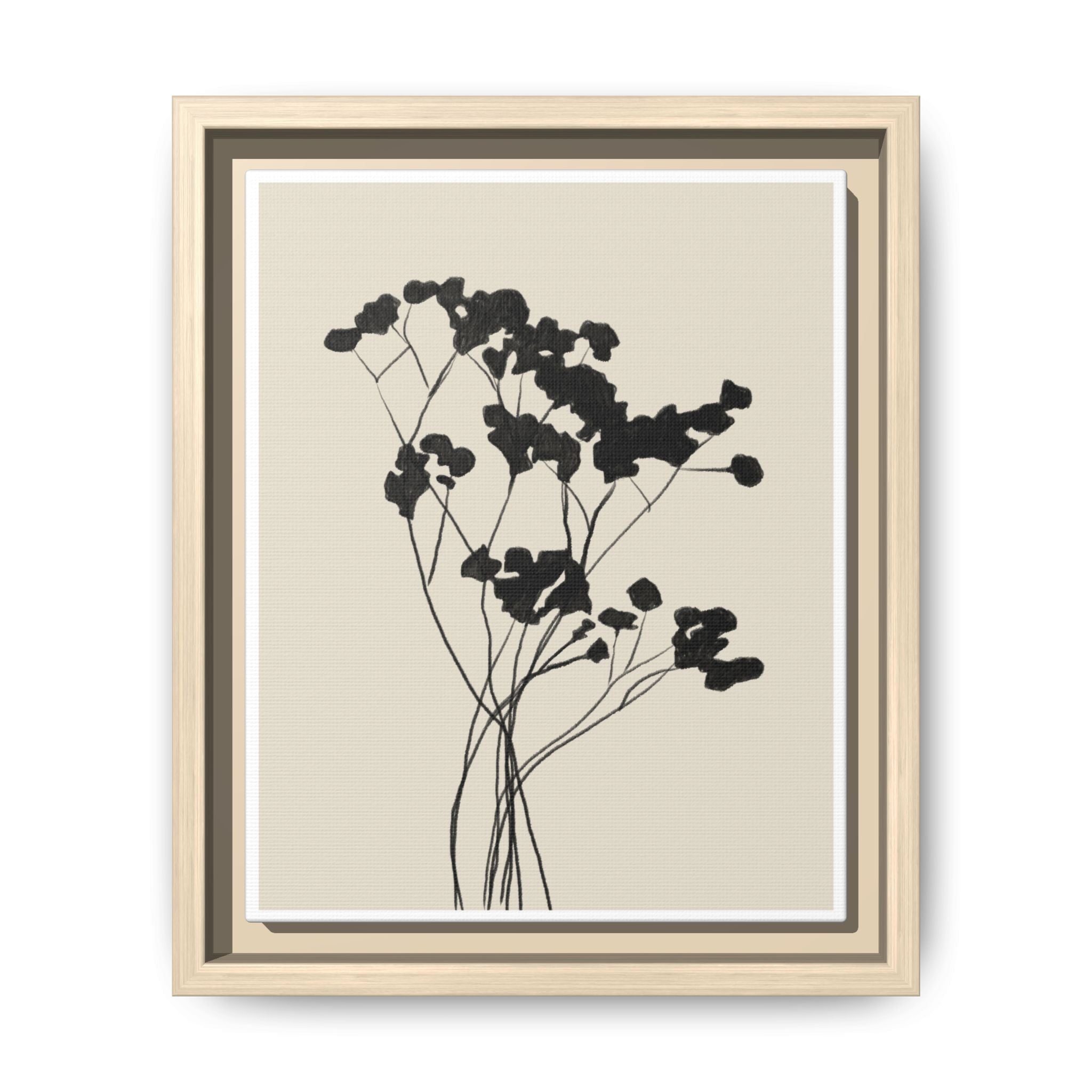 Velvet Bloom Silhouettes - Framed