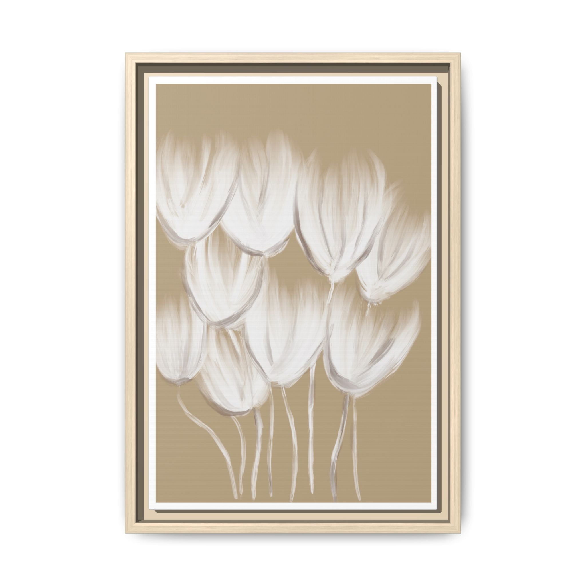 Ivory Petal Stillness - Framed