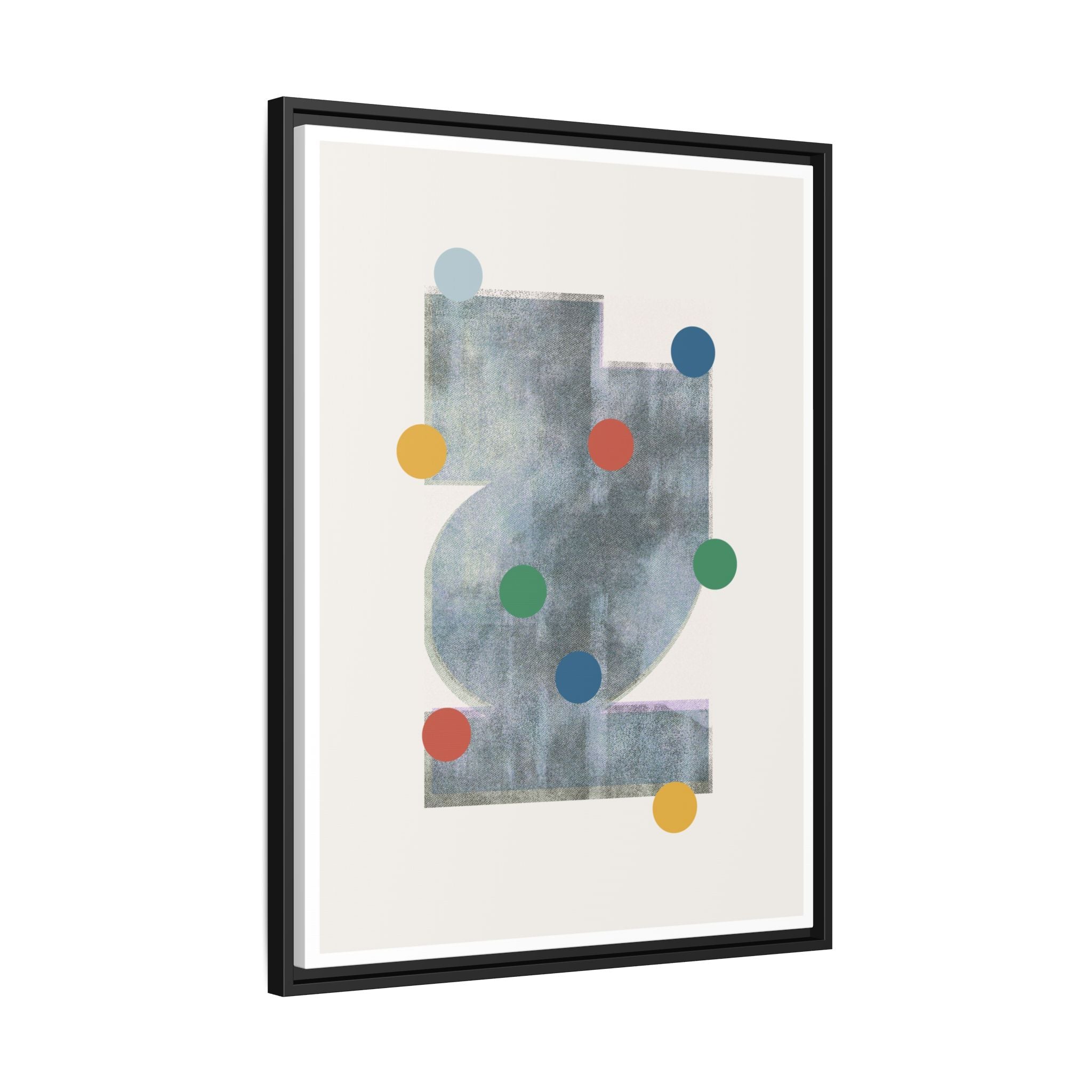 Muted Geometry Reverie - Framed