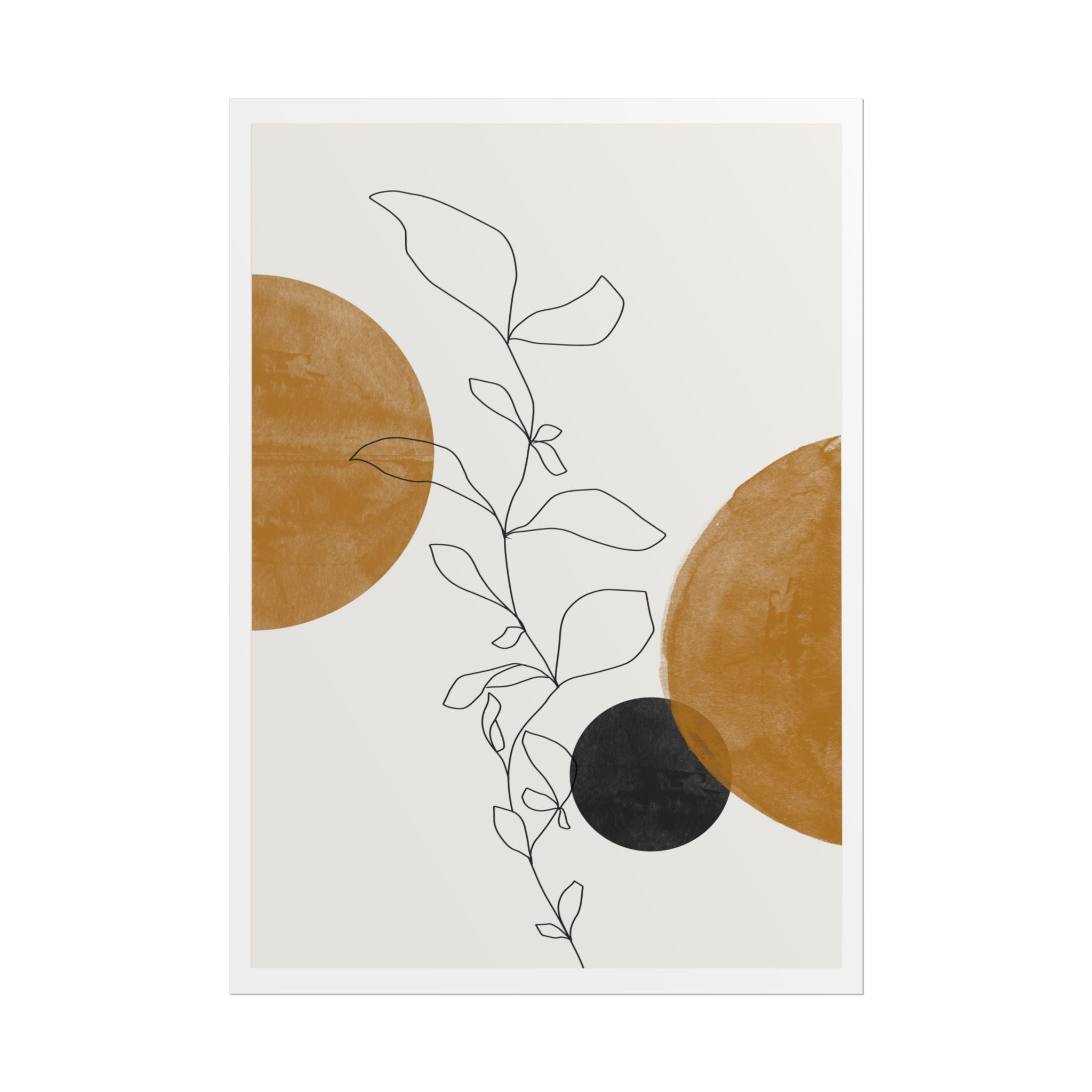 Amber Botanical Drift - Poster