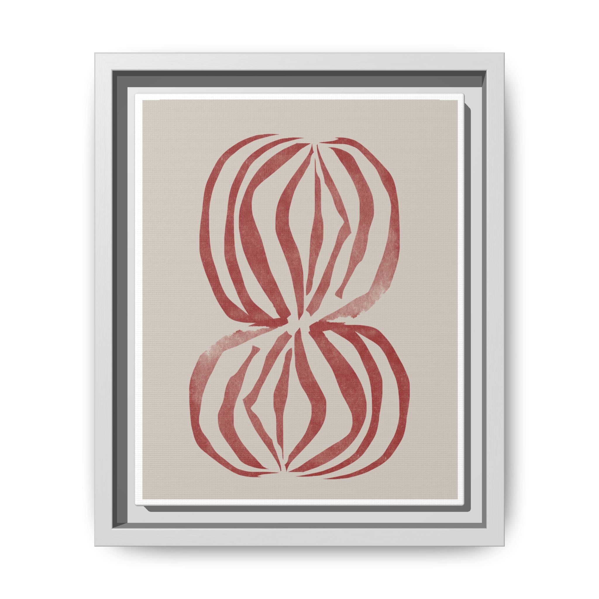 Crimson Petal Echoes - Framed