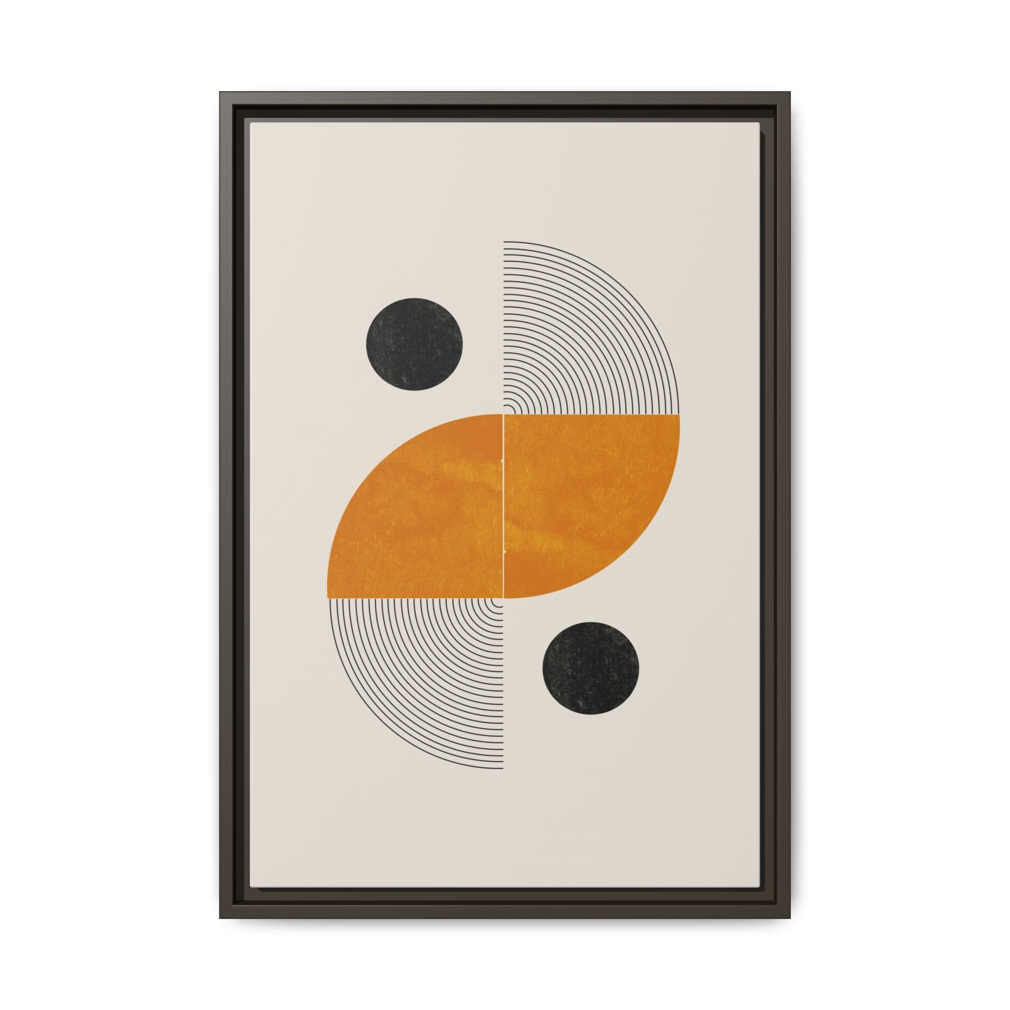 Amber Orbit Balance - Framed