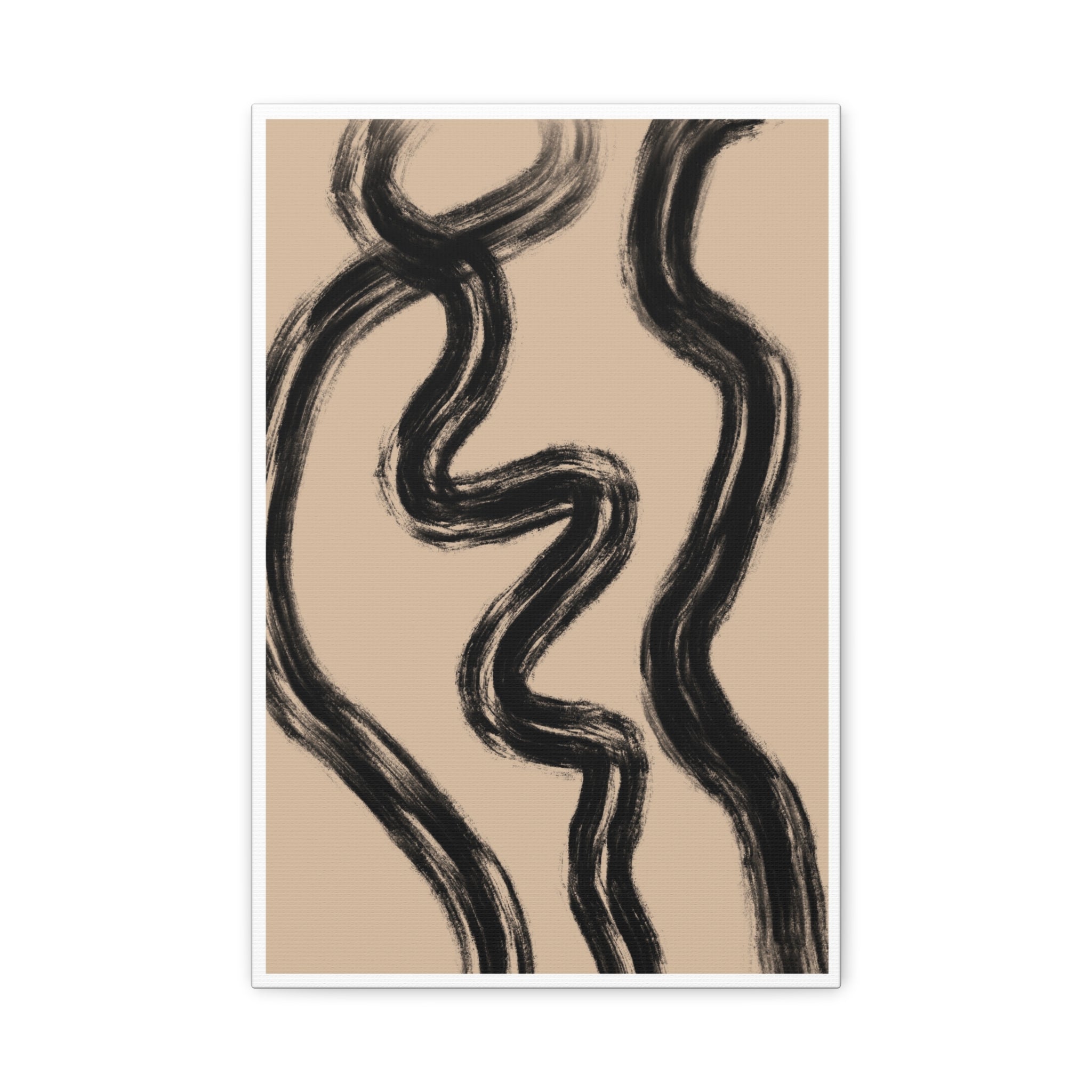 Midnight Current Lines - Canvas