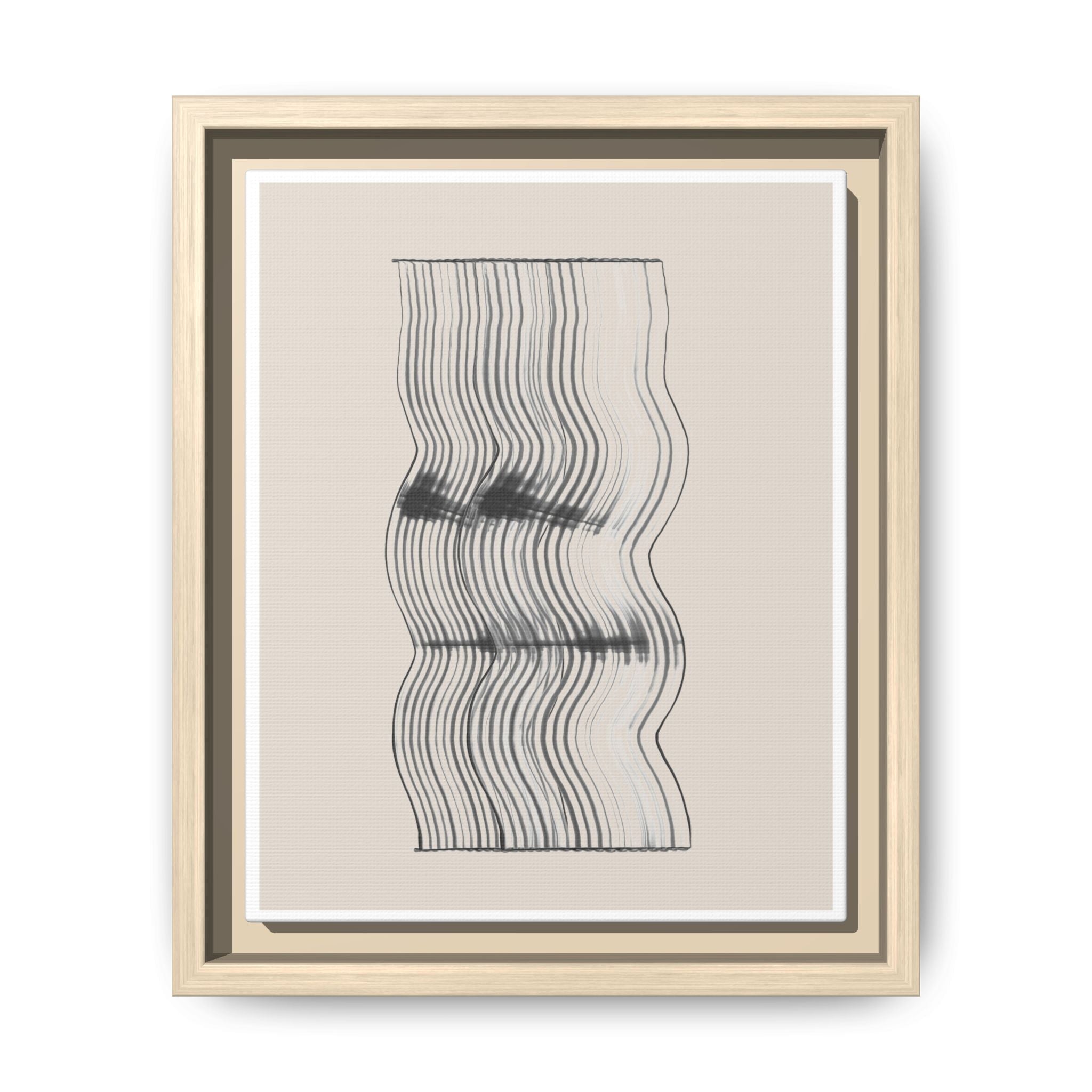 Velvet Ripple Linework Flow - Framed