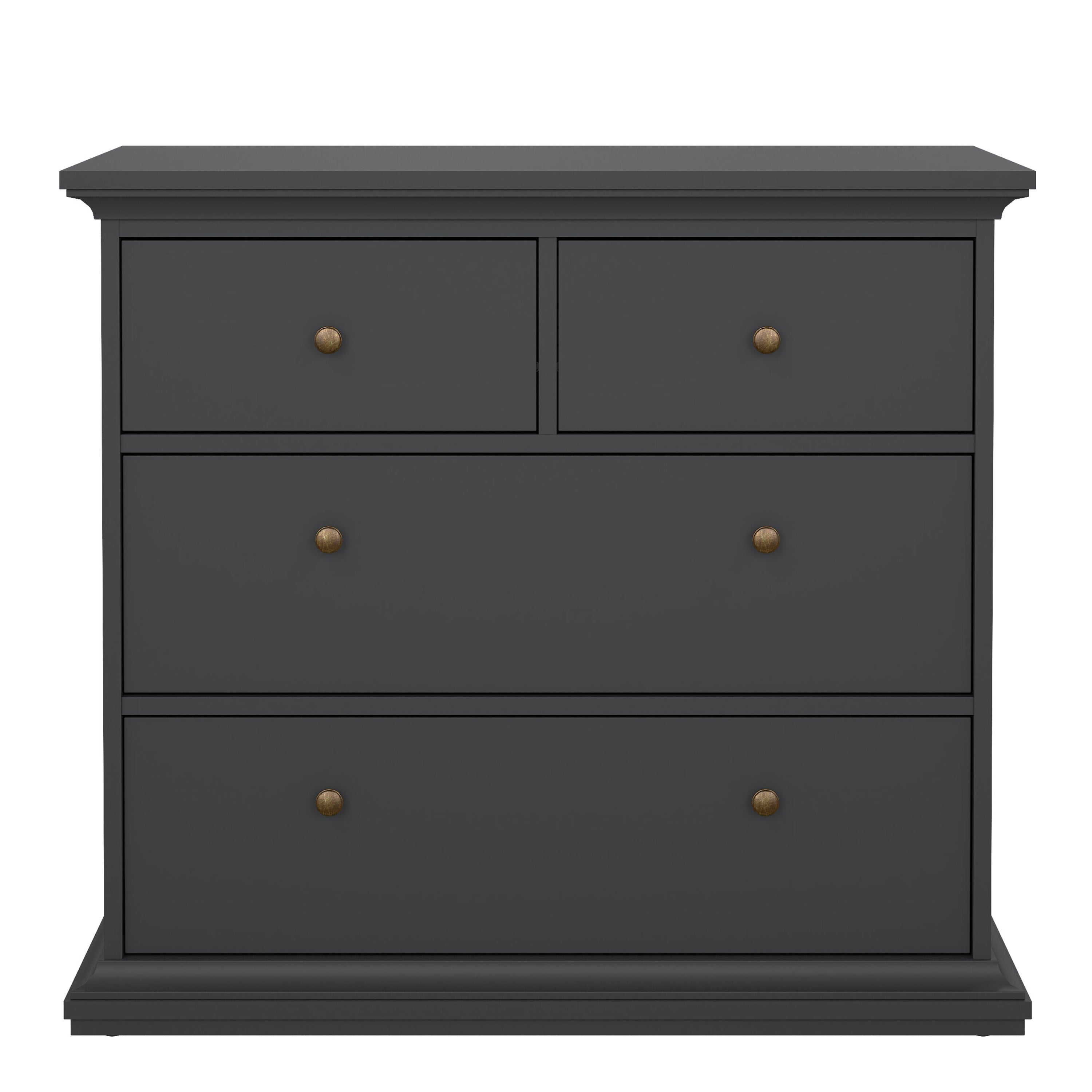 Paris Chest of 4 Drawers in Matt Grey