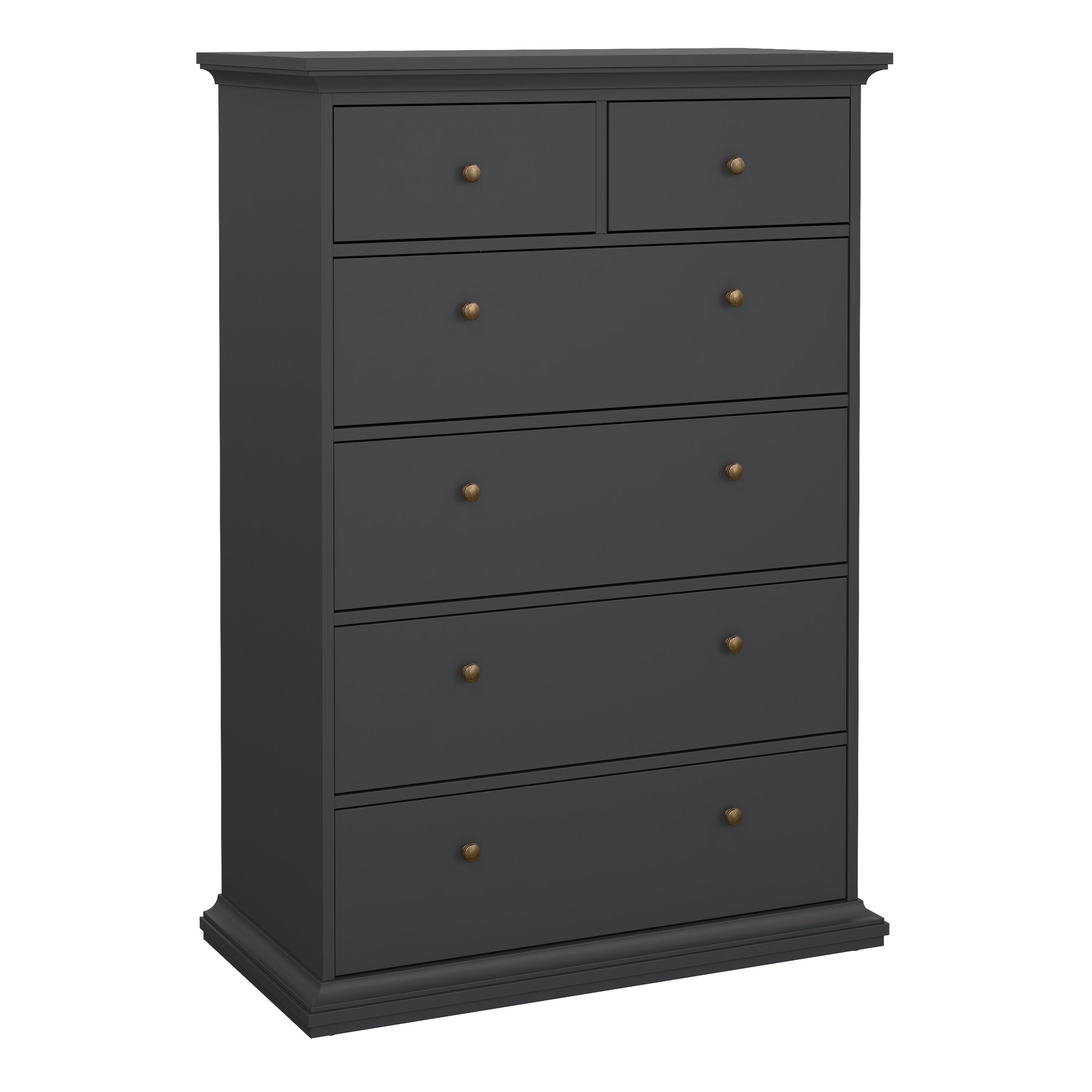 Paris Chest of 6 Drawers in Matt Grey