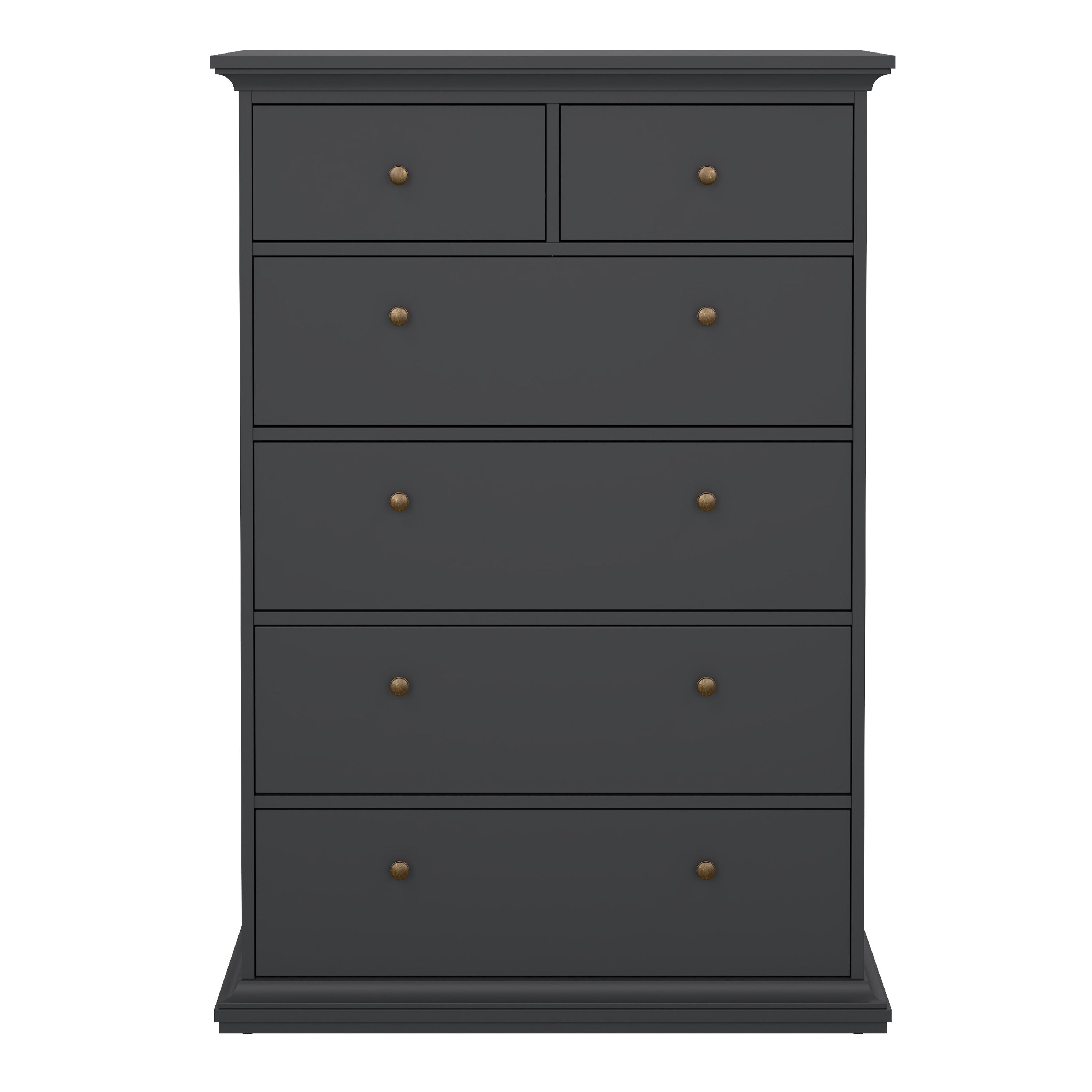 Paris Chest of 6 Drawers in Matt Grey
