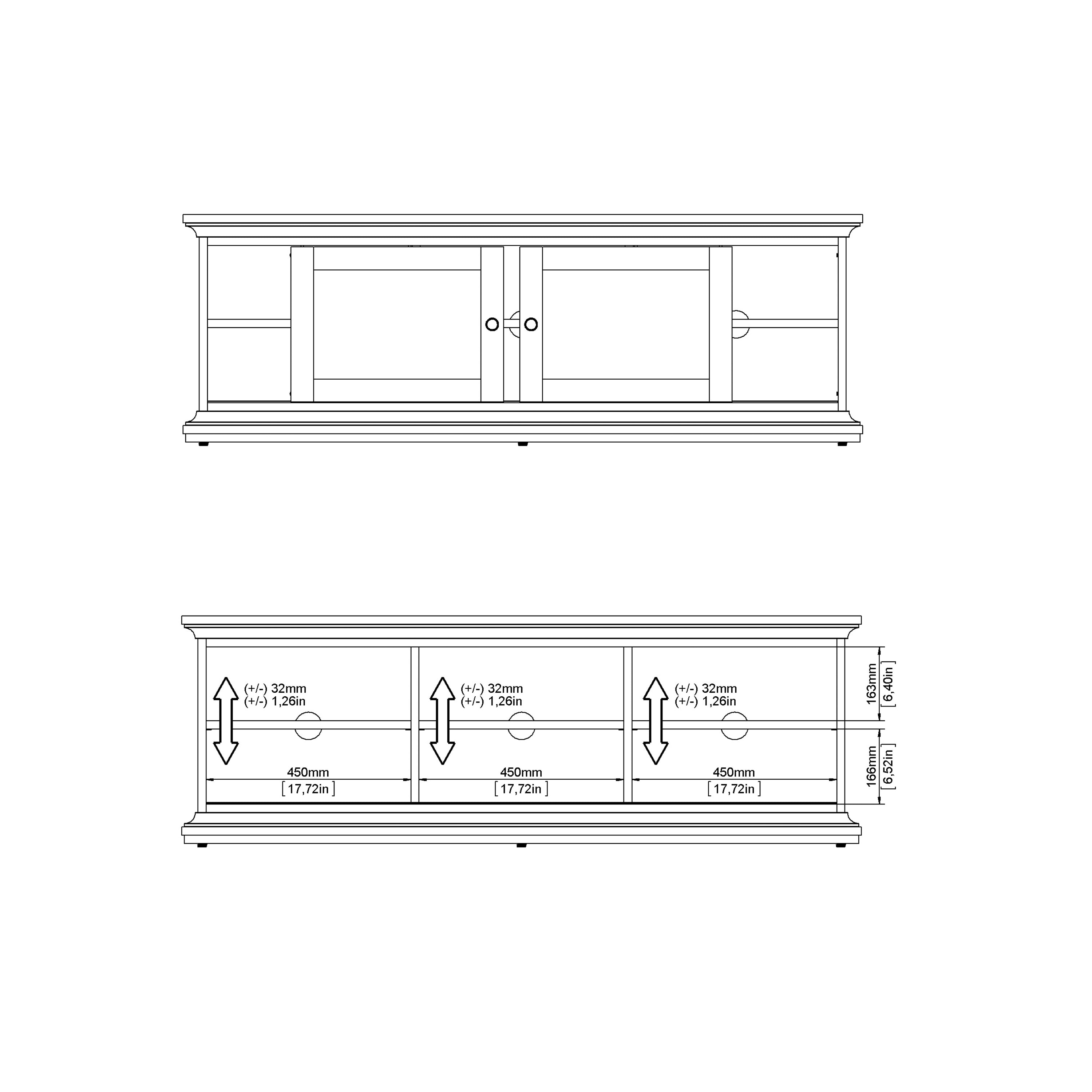 Paris China cabinet in Matt Grey