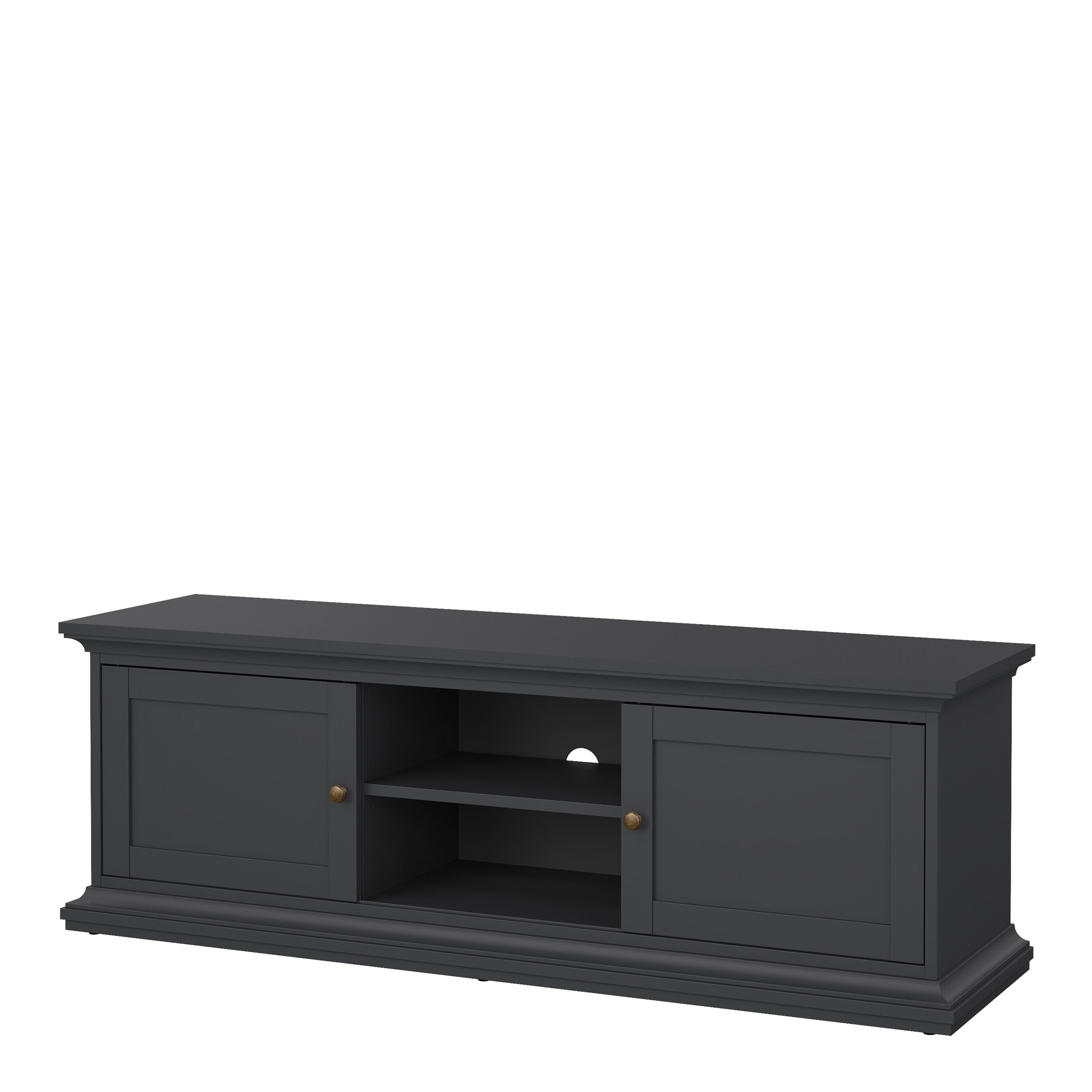 Paris TV-unit 2 frame Doors in Matt Grey