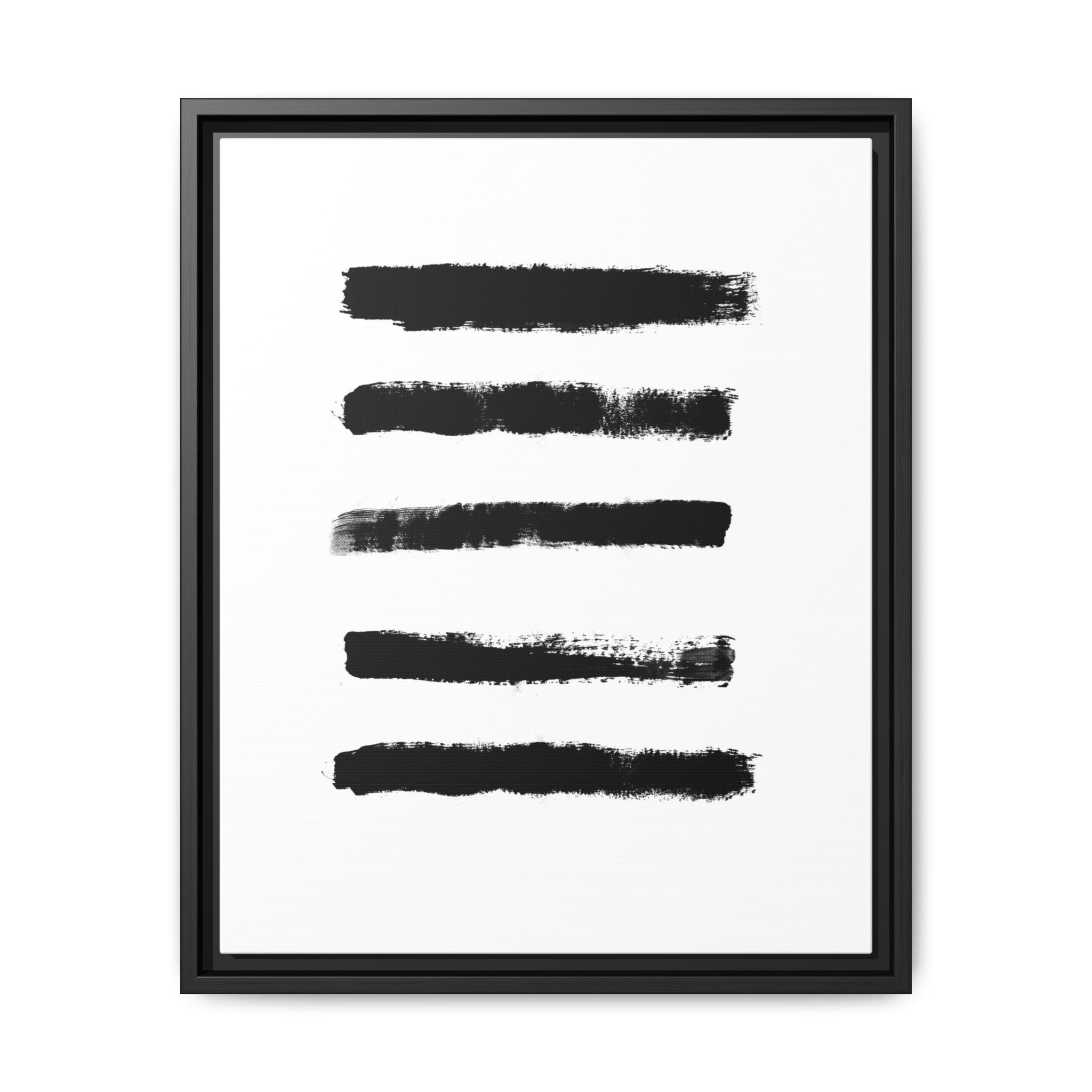 Obsidian Silence Strokes - Framed