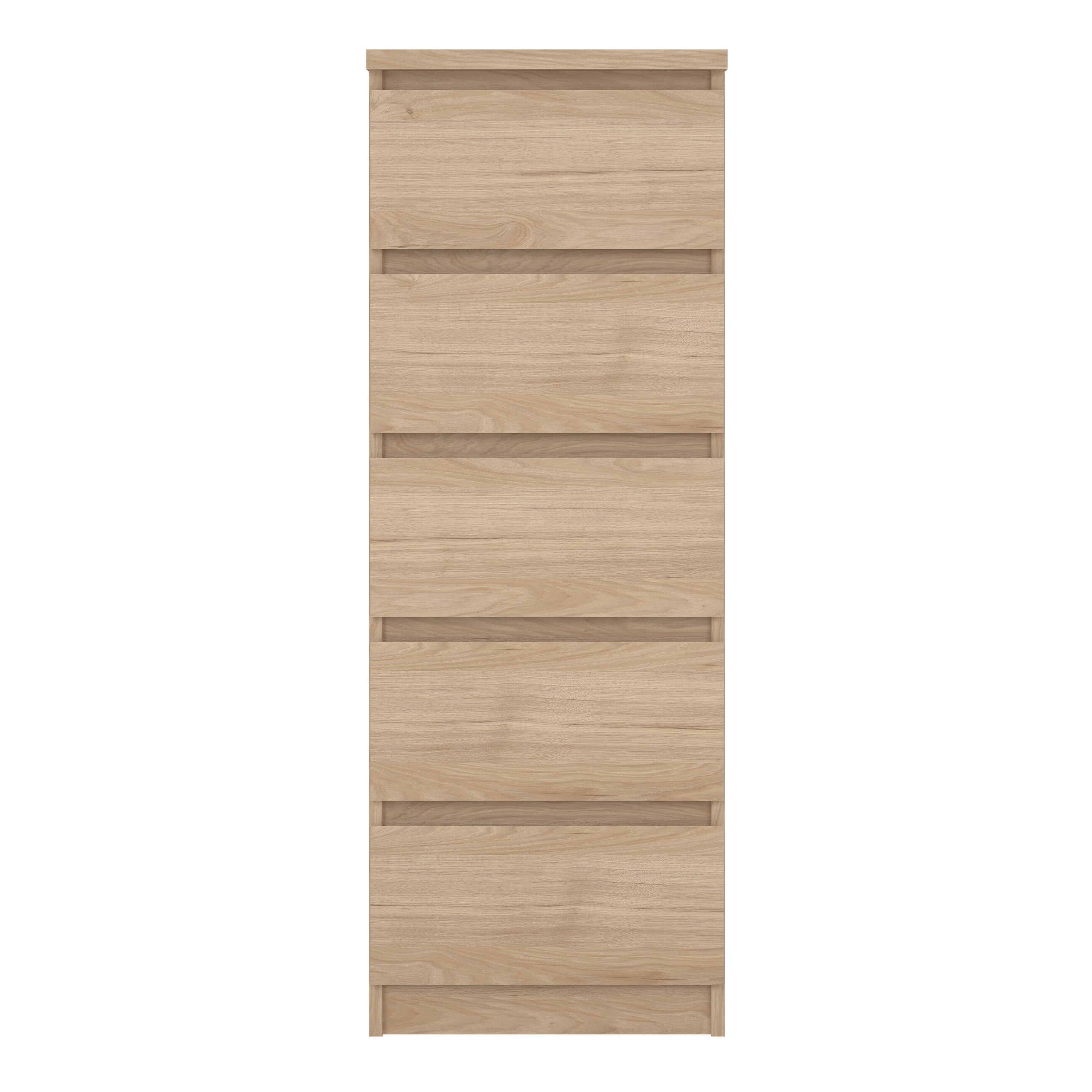 Naia Narrow Chest of 5 Drawers in Jackson Hickory Oak