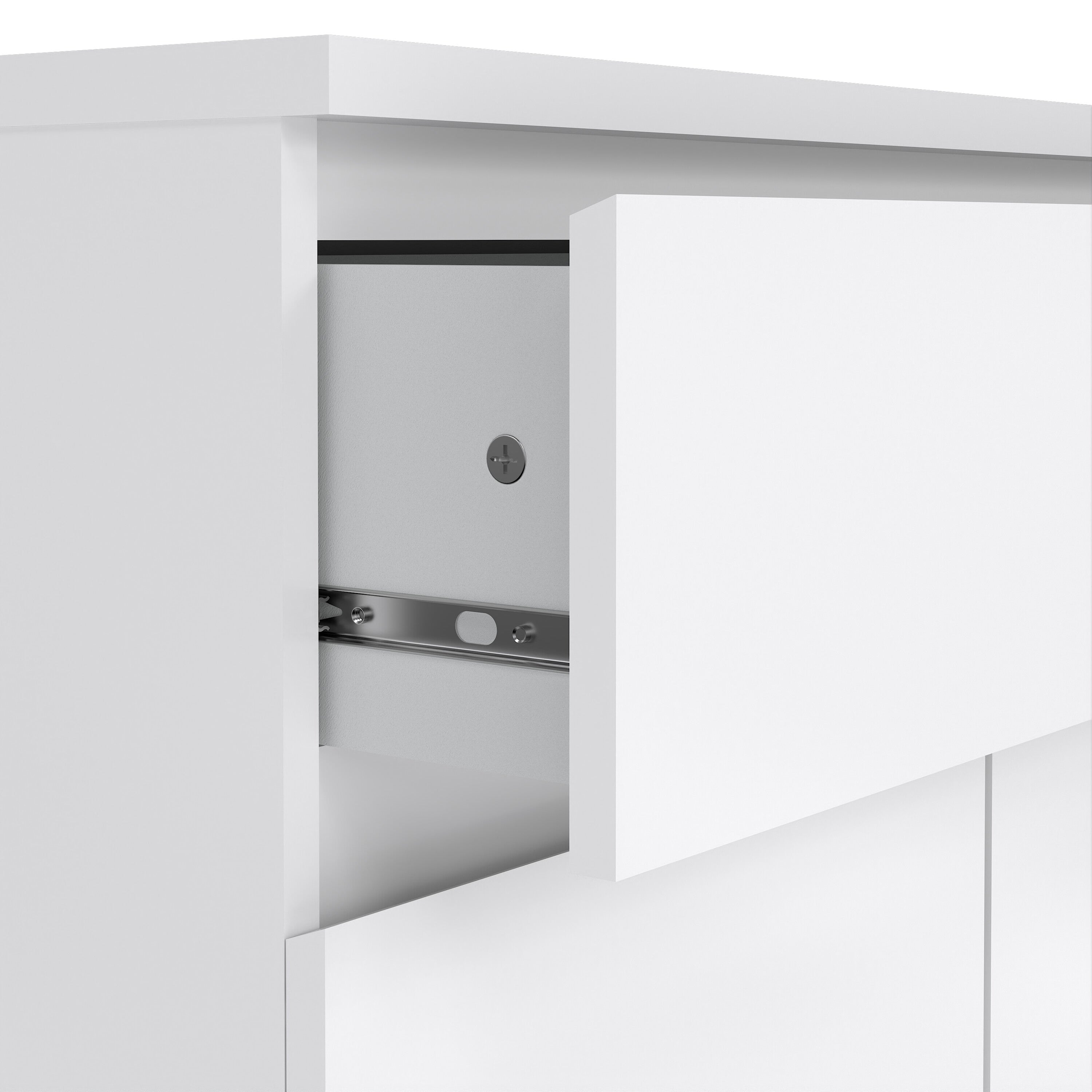 Naia Sideboard 1 Drawer 2 Doors in White High Gloss