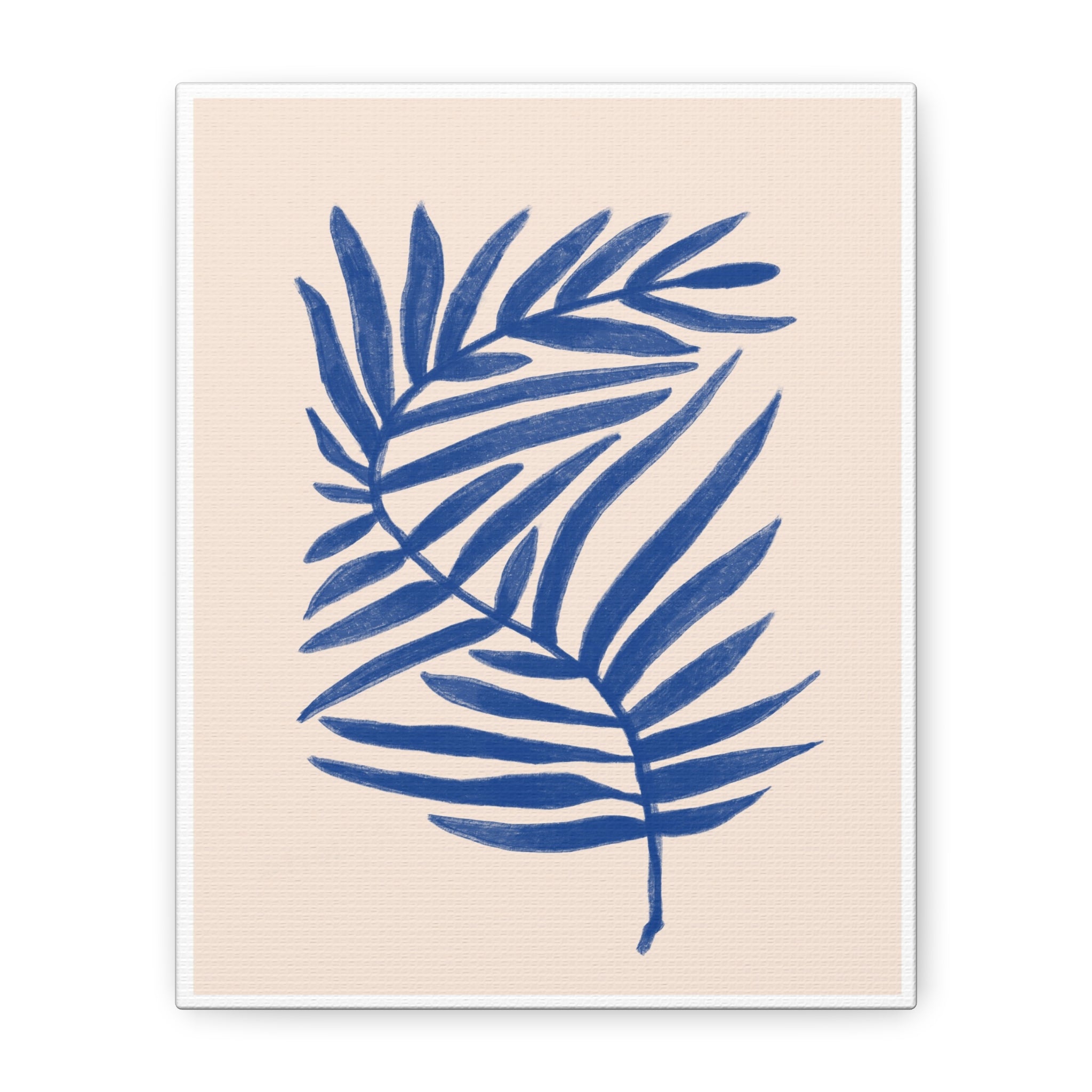 Sapphire Frond Harmony - Canvas