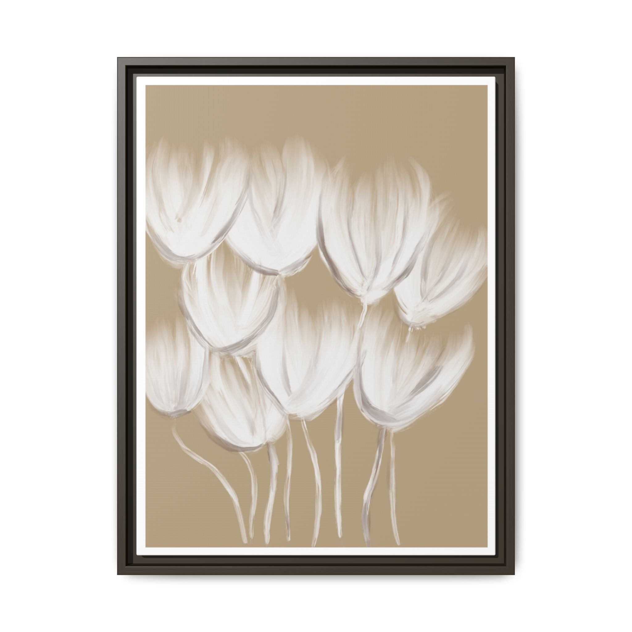 Ivory Petal Stillness - Framed