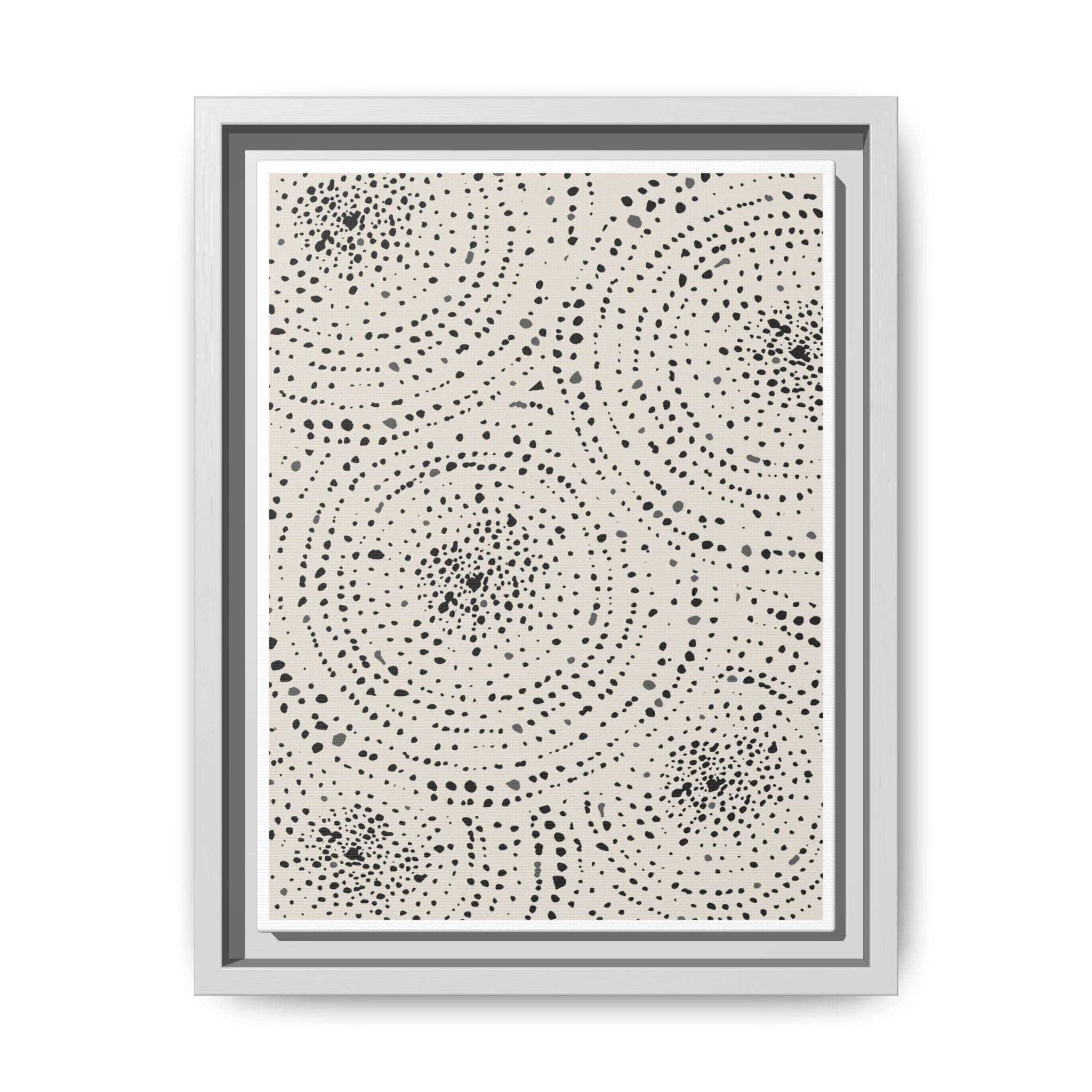 Celestial Pebble Drift Patterns - Framed