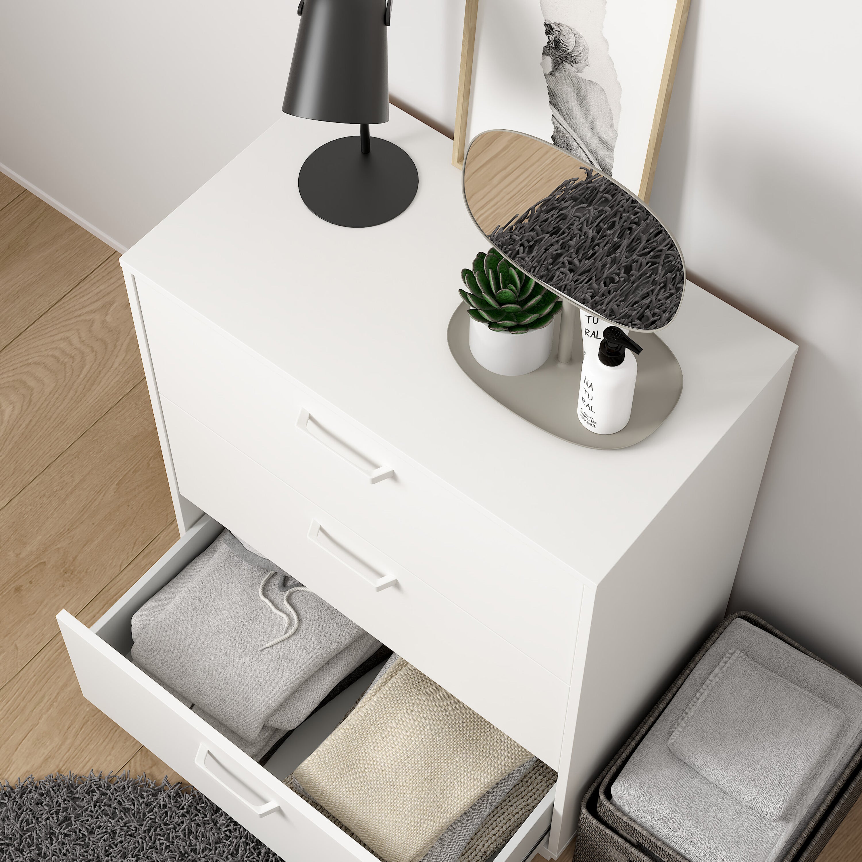 Sofia Chest 3 drawers White