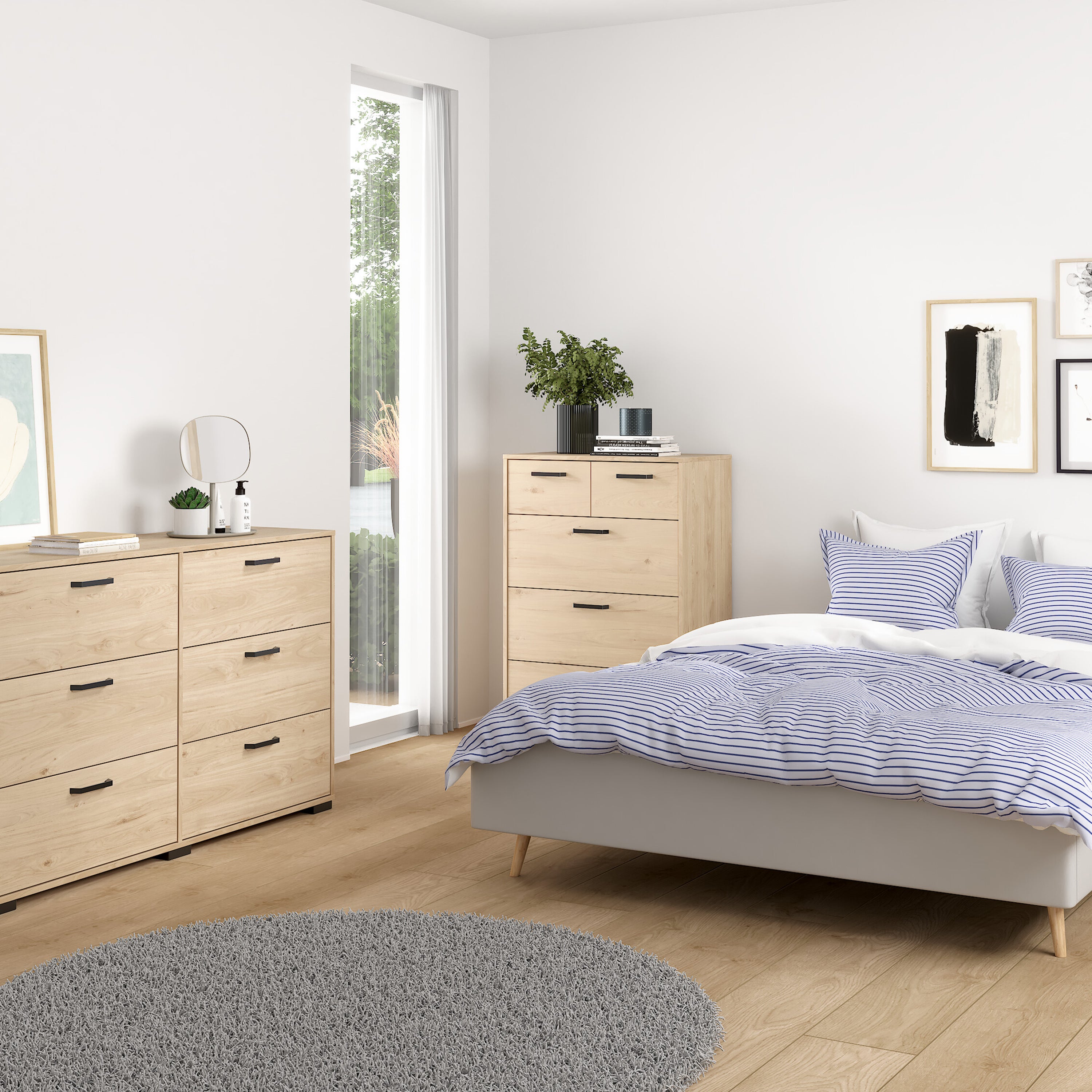 Sofia Chest 3 + 2 drawers Jackson Hickory