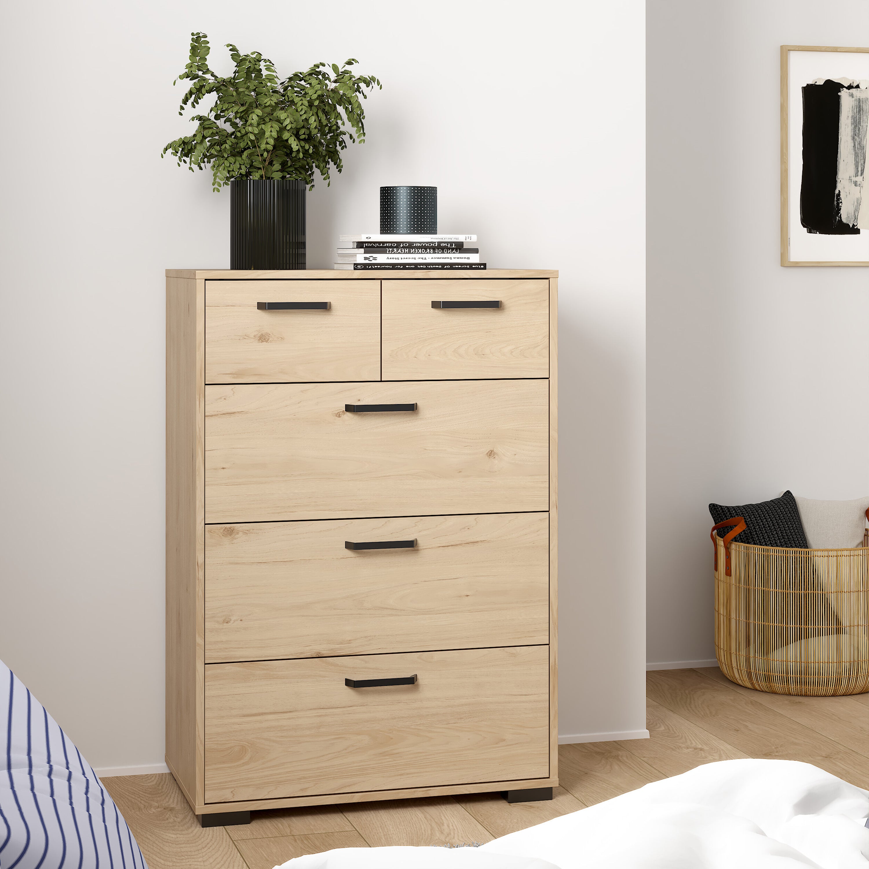 Sofia Chest 3 + 2 drawers Jackson Hickory