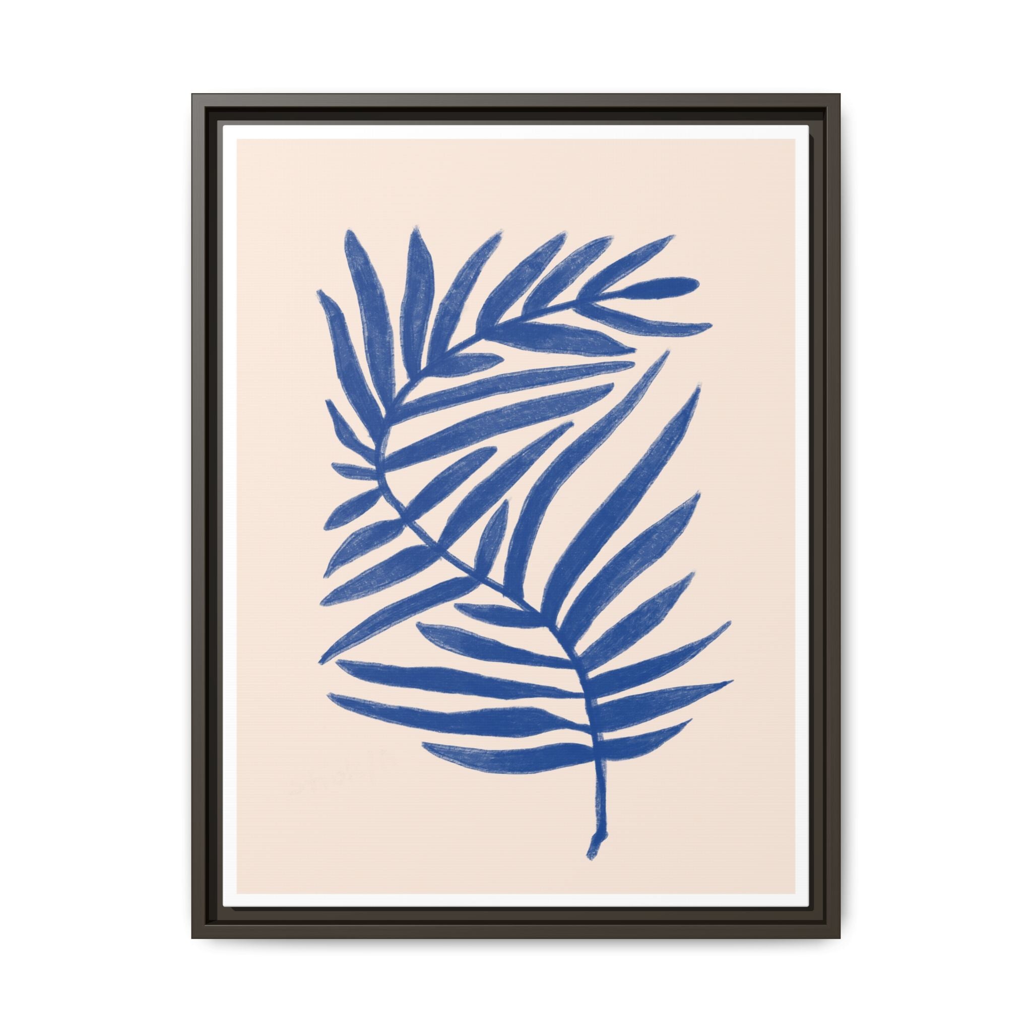 Sapphire Frond Harmony - Framed